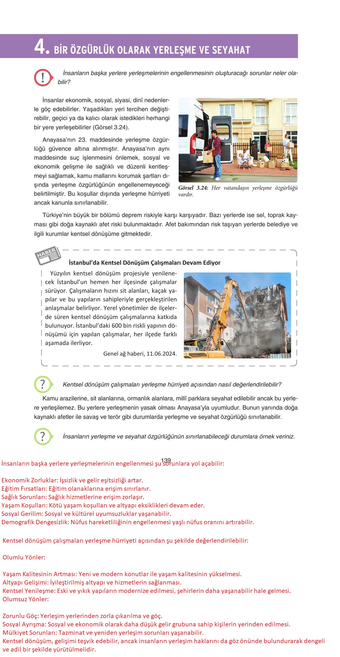 7. Sınıf Yıldırım Yayınları Sosyal Bilgiler Ders Kitabı Sayfa 139 Cevapları