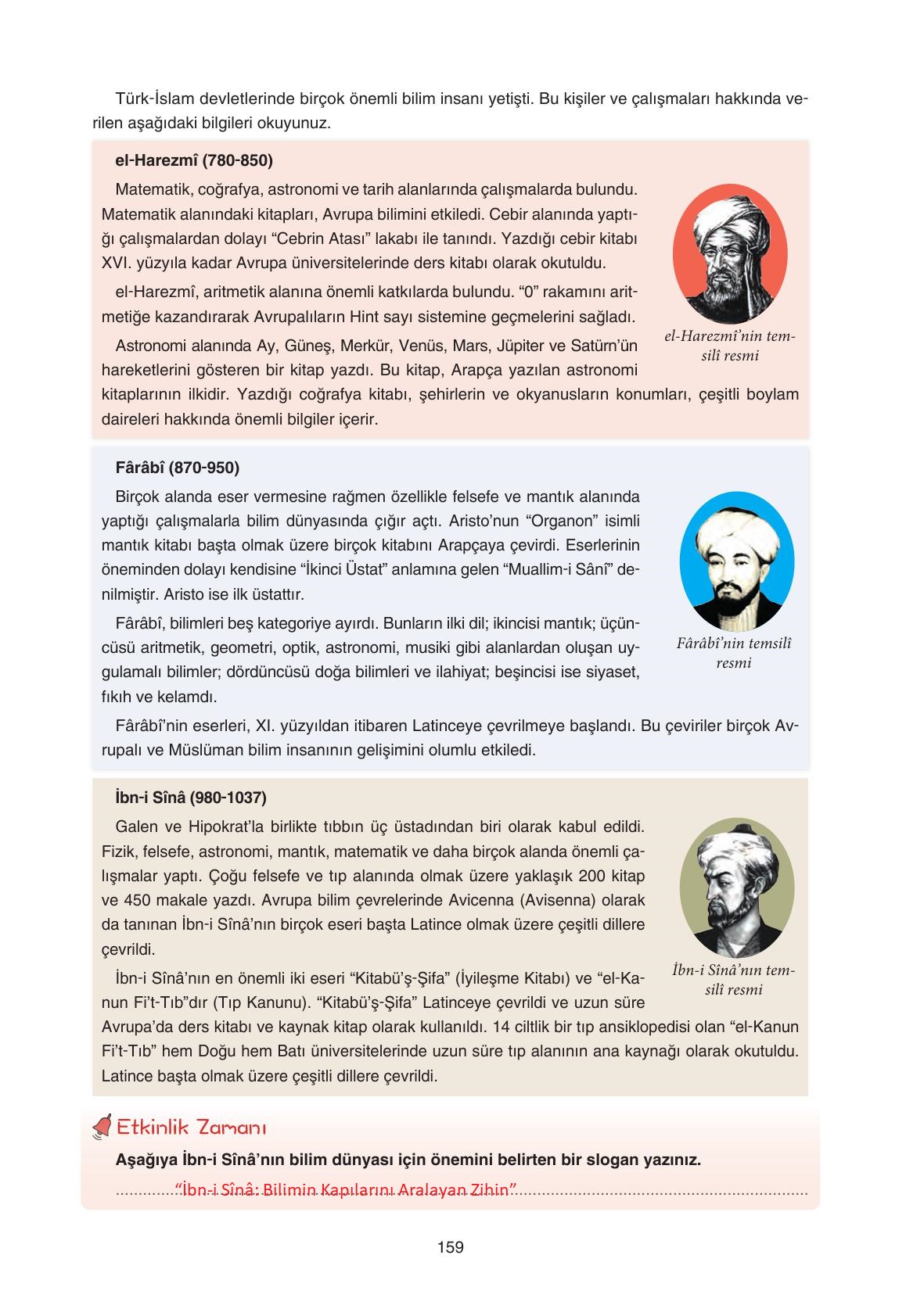 7. Sınıf Yıldırım Yayınları Sosyal Bilgiler Ders Kitabı Sayfa 159 Cevapları 7. Sınıf Yıldırım Yayınları Sosyal Bilgiler Ders Kitabı Sayfa 159 Cevapları