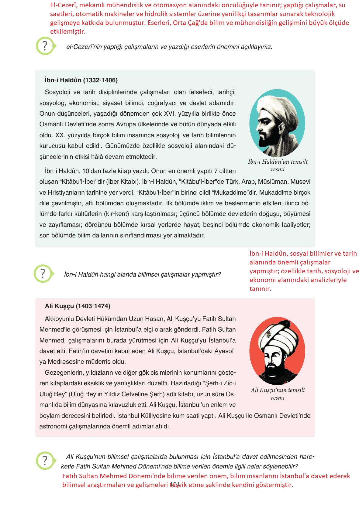 7. Sınıf Yıldırım Yayınları Sosyal Bilgiler Ders Kitabı Sayfa 161 Cevapları 7. Sınıf Yıldırım Yayınları Sosyal Bilgiler Ders Kitabı Sayfa 161 Cevapları