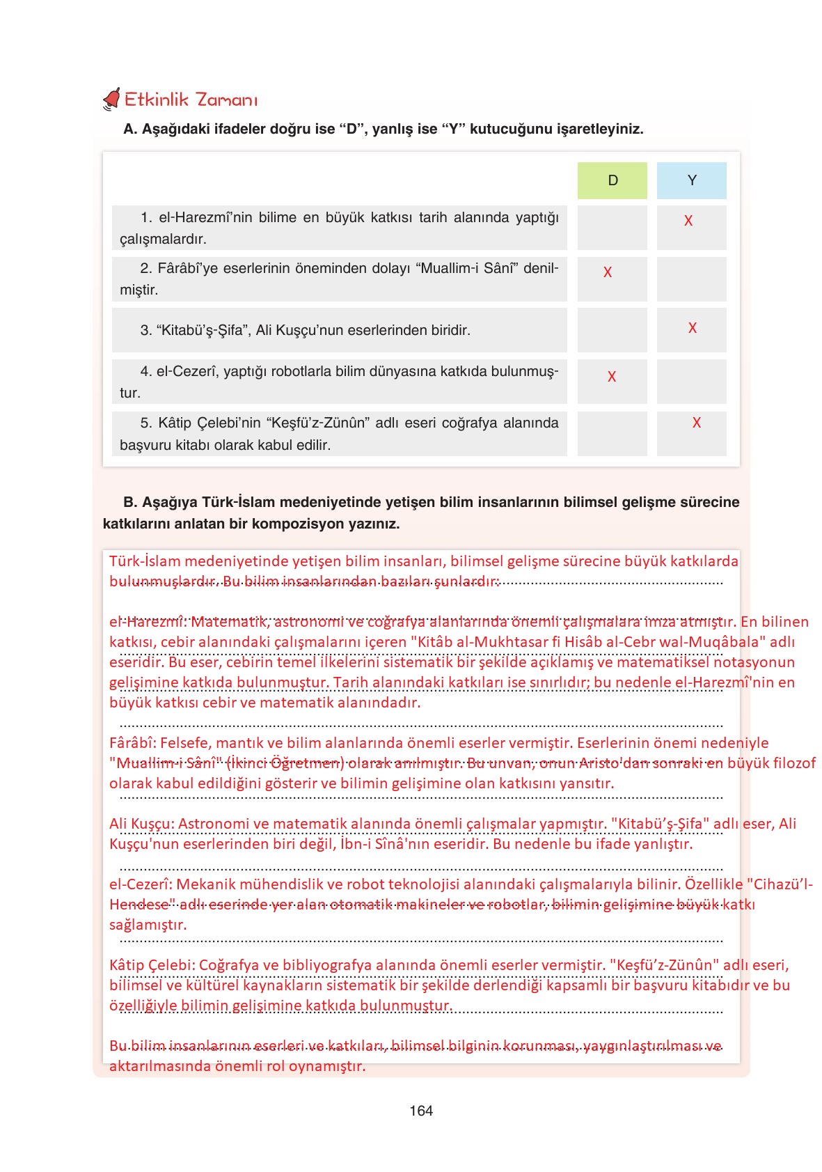 7. Sınıf Yıldırım Yayınları Sosyal Bilgiler Ders Kitabı Sayfa 164 Cevapları 7. Sınıf Yıldırım Yayınları Sosyal Bilgiler Ders Kitabı Sayfa 164 Cevapları