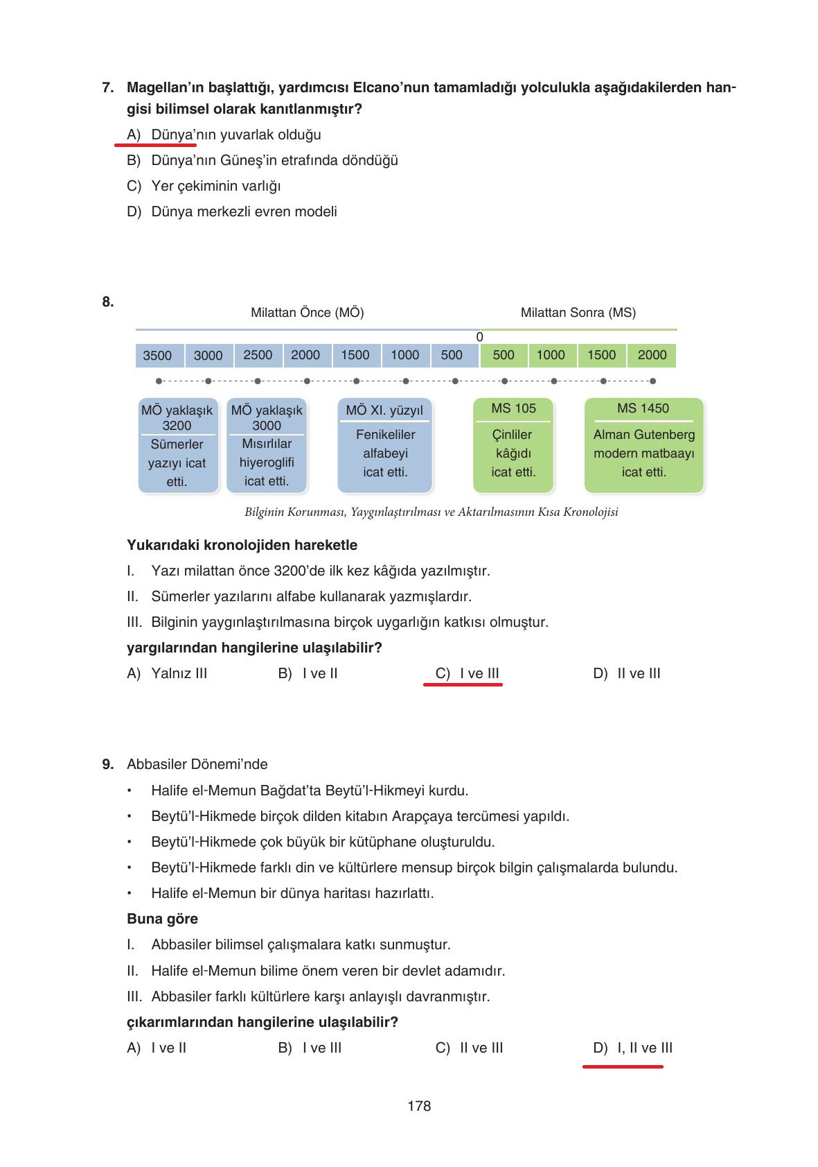 7. Sınıf Yıldırım Yayınları Sosyal Bilgiler Ders Kitabı Sayfa 178 Cevapları 7. Sınıf Yıldırım Yayınları Sosyal Bilgiler Ders Kitabı Sayfa 178 Cevapları