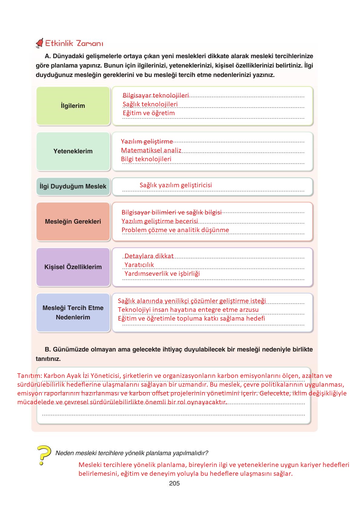 7. Sınıf Yıldırım Yayınları Sosyal Bilgiler Ders Kitabı Sayfa 205 Cevapları 7. Sınıf Yıldırım Yayınları Sosyal Bilgiler Ders Kitabı Sayfa 205 Cevapları