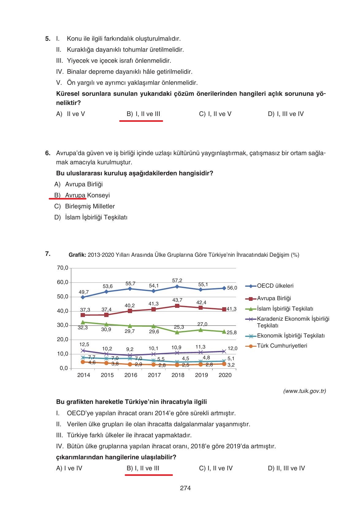 7. Sınıf Yıldırım Yayınları Sosyal Bilgiler Ders Kitabı Sayfa 274 Cevapları 7. Sınıf Yıldırım Yayınları Sosyal Bilgiler Ders Kitabı Sayfa 274 Cevapları