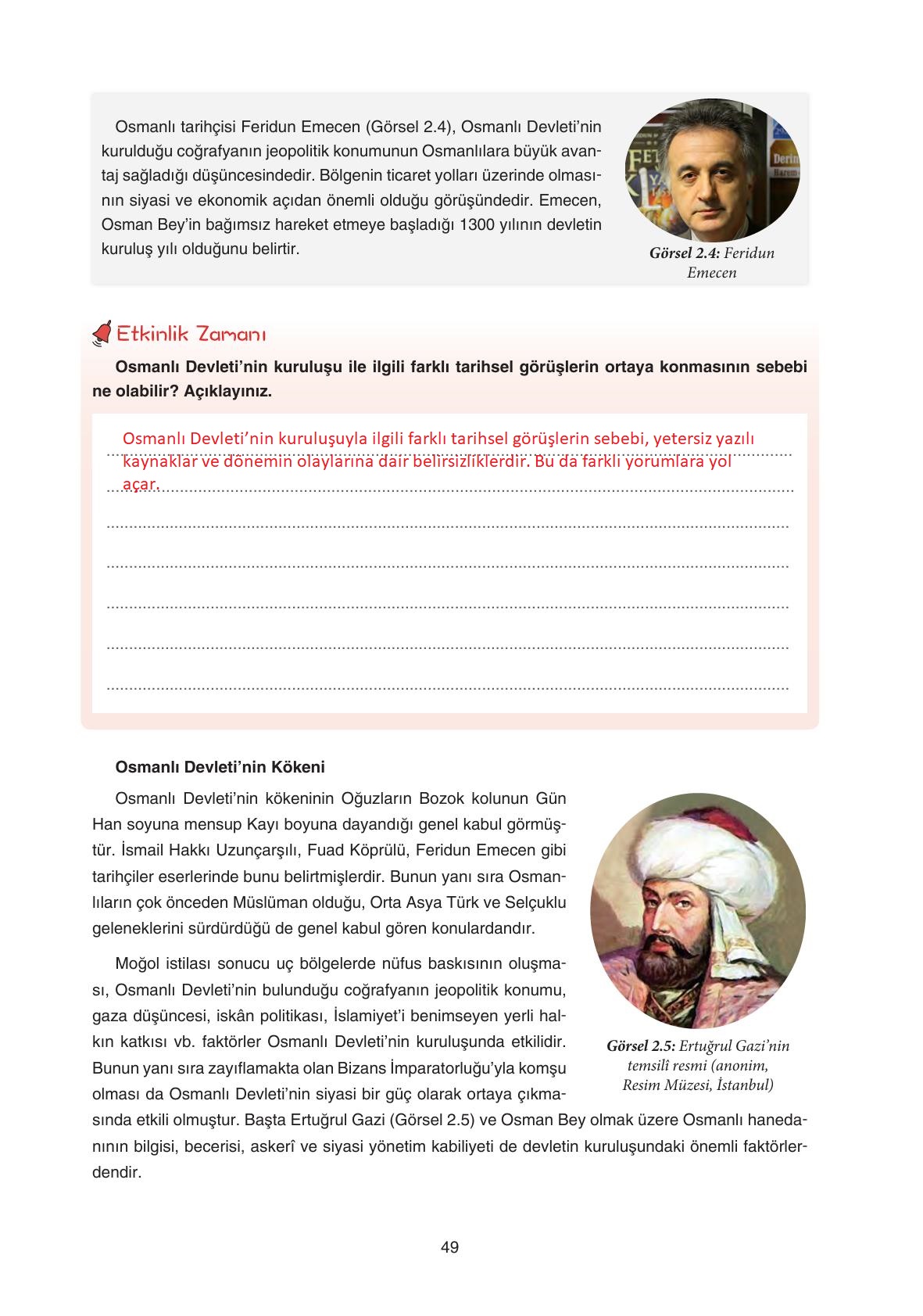 7. Sınıf Yıldırım Yayınları Sosyal Bilgiler Ders Kitabı Sayfa 49 Cevapları 7. Sınıf Yıldırım Yayınları Sosyal Bilgiler Ders Kitabı Sayfa 49 Cevapları