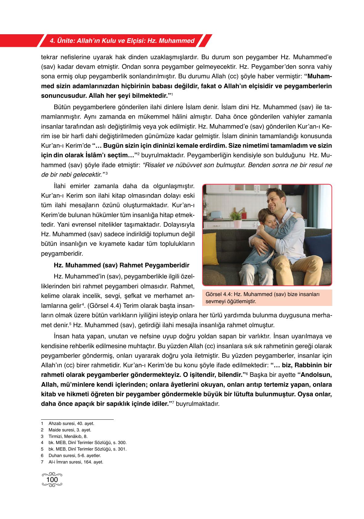 7. Sınıf Erkad Yayıncılık Din Kültürü Ve Ahlak Bilgisi Ders Kitabı Sayfa 100 Cevapları