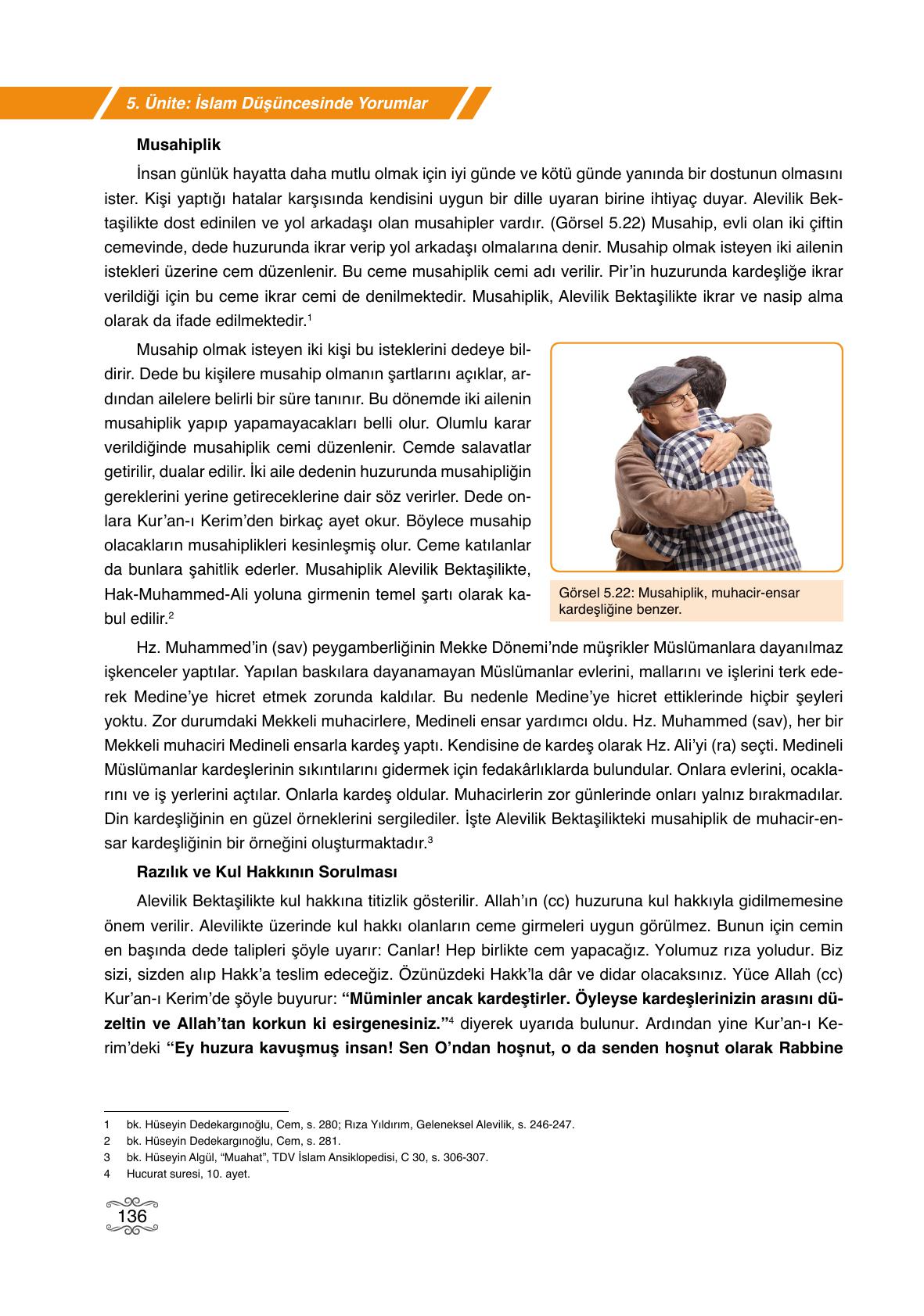 7. Sınıf Erkad Yayıncılık Din Kültürü Ve Ahlak Bilgisi Ders Kitabı Sayfa 136 Cevapları