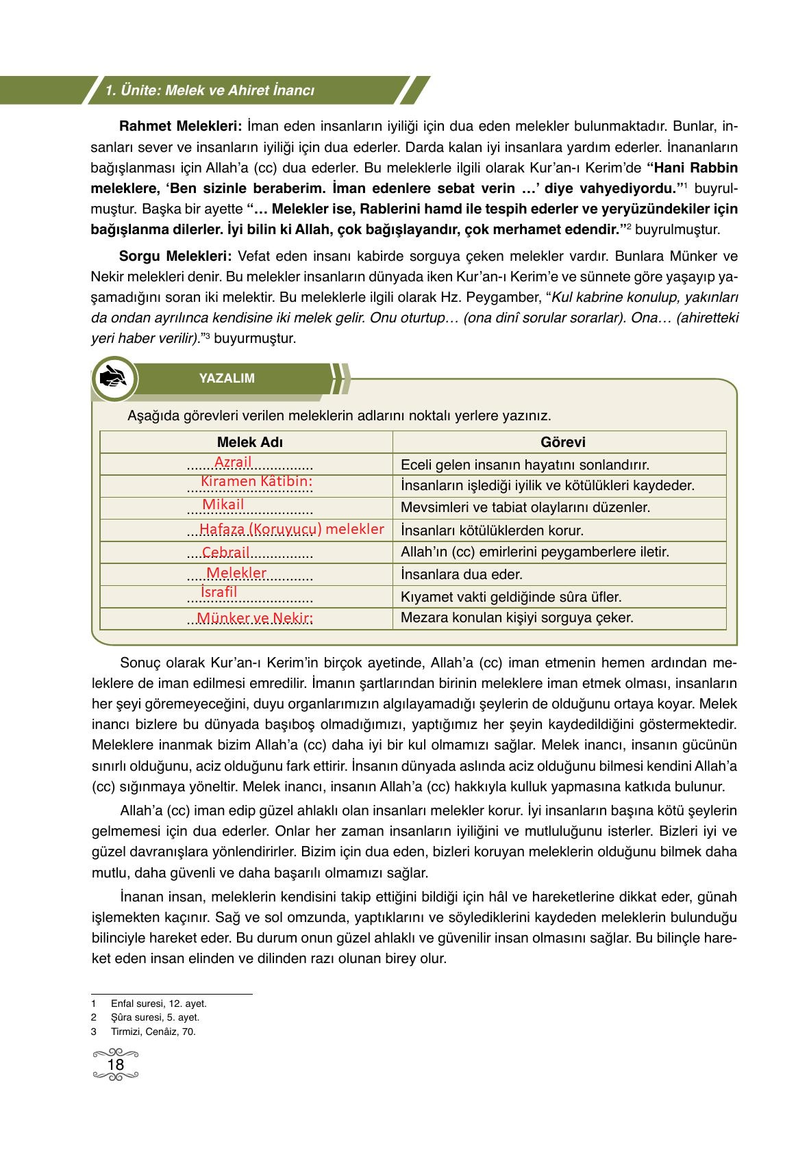 7. Sınıf Erkad Yayıncılık Din Kültürü Ve Ahlak Bilgisi Ders Kitabı Sayfa 18 Cevapları 7. Sınıf Erkad Yayıncılık Din Kültürü Ve Ahlak Bilgisi Ders Kitabı Sayfa 18 Cevapları