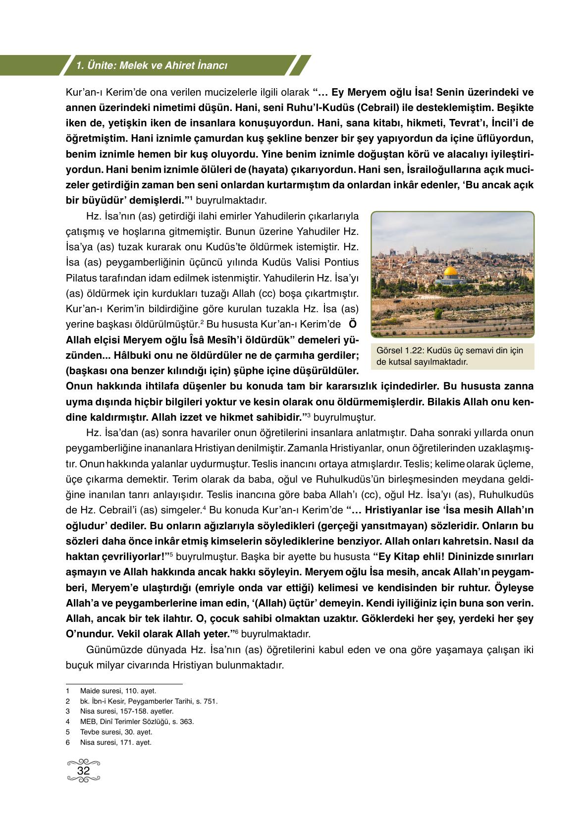 7. Sınıf Erkad Yayıncılık Din Kültürü Ve Ahlak Bilgisi Ders Kitabı Sayfa 32 Cevapları