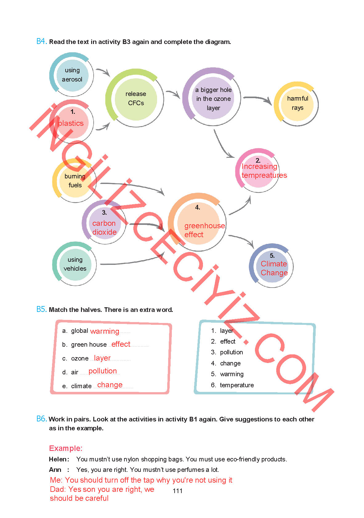 7. Sınıf Yıldırım Yayınları İngilizce Ders Kitabı Sayfa 111 Cevapları 7. Sınıf Yıldırım Yayınları İngilizce Ders Kitabı Sayfa 111 Cevapları