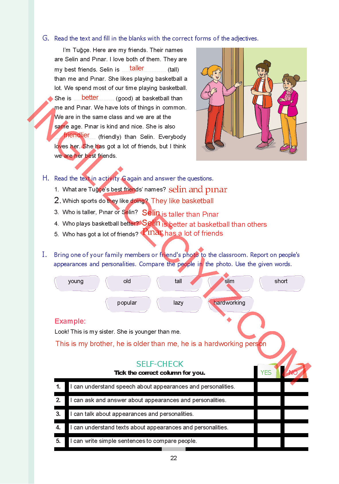 7. Sınıf Yıldırım Yayınları İngilizce Ders Kitabı Sayfa 22 Cevapları 7. Sınıf Yıldırım Yayınları İngilizce Ders Kitabı Sayfa 22 Cevapları