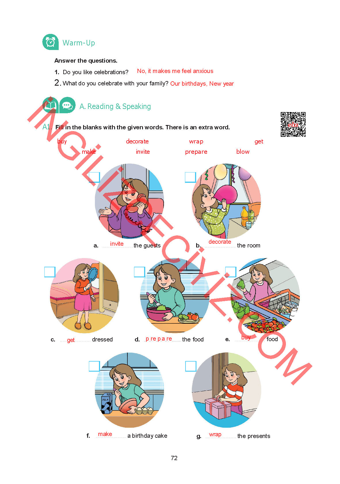 7. Sınıf Yıldırım Yayınları İngilizce Ders Kitabı Sayfa 72 Cevapları 7. Sınıf Yıldırım Yayınları İngilizce Ders Kitabı Sayfa 72 Cevapları