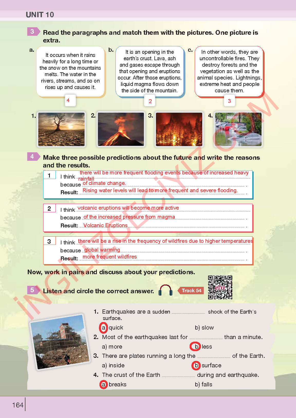 8. Sınıf Bilim Kültür Yayınları İngilizce Ders Kitabı Sayfa 164 Cevapları