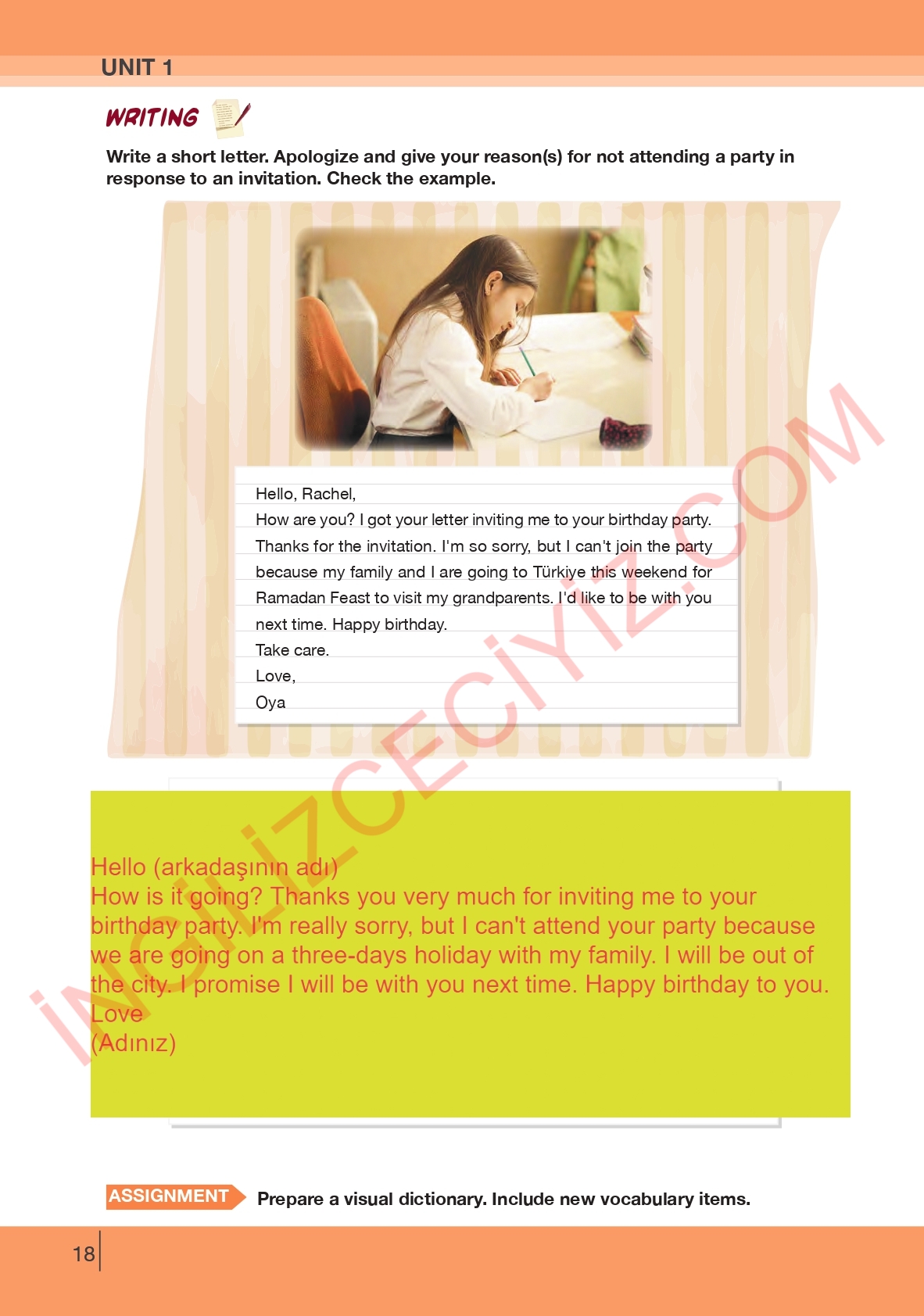 8. Sınıf Bilim Kültür Yayınları İngilizce Ders Kitabı Sayfa 18 Cevapları