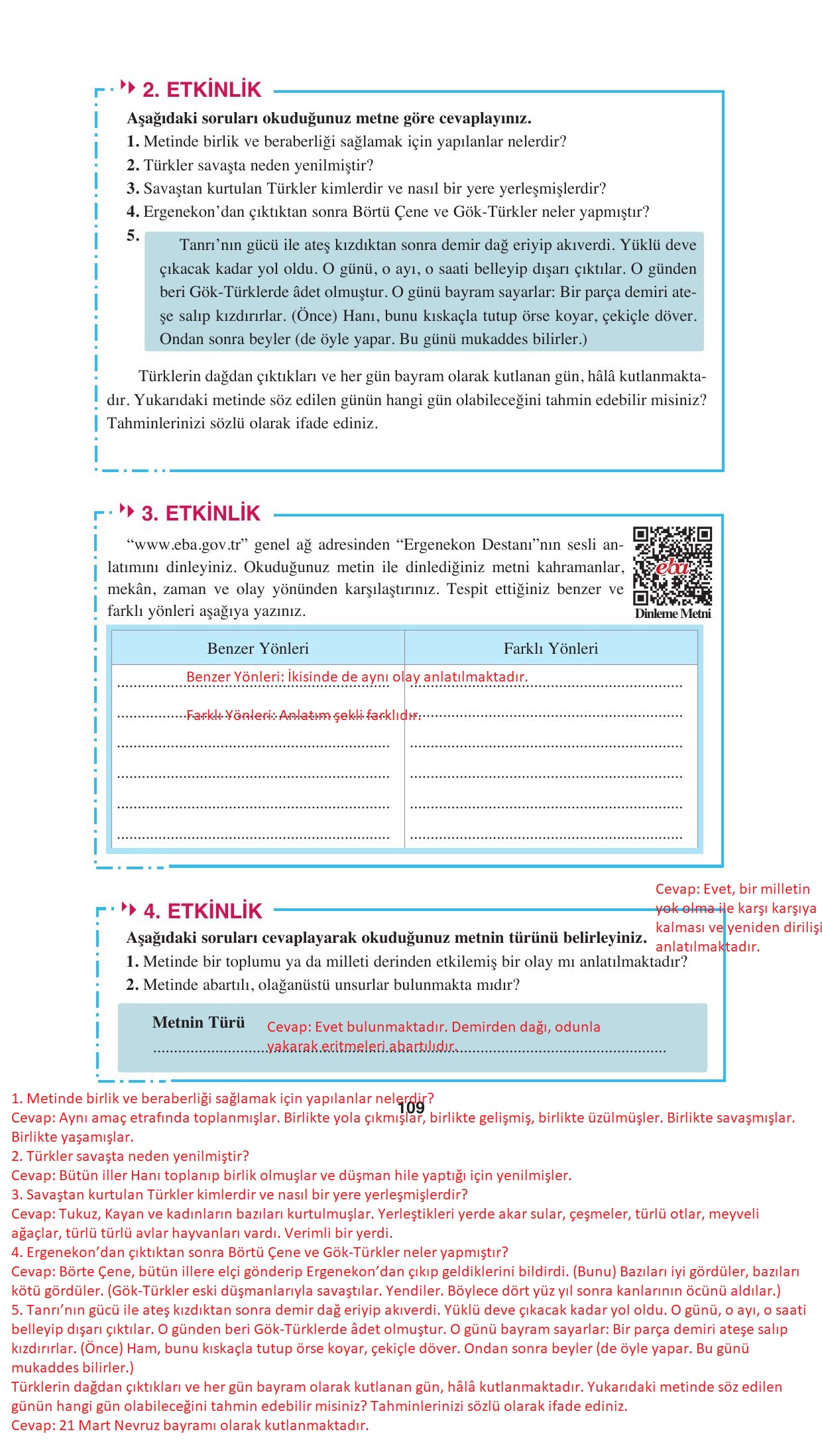 8. Sınıf Hecce Yayıncılık Türkçe Ders Kitabı Sayfa 109 Cevapları 8. Sınıf Hecce Yayıncılık Türkçe Ders Kitabı Sayfa 109 Cevapları
