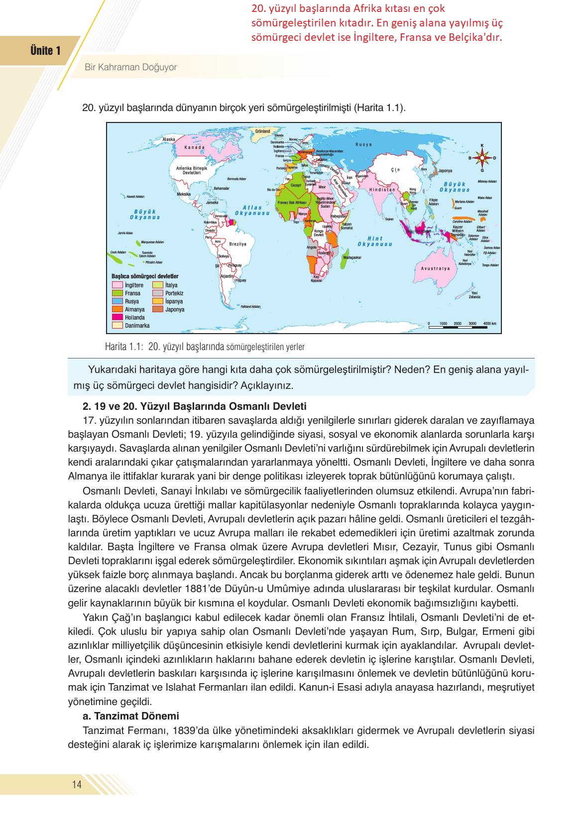 8. Sınıf Semih Ofset SEK Yayınları İnkılap Tarihi Ders Kitabı Sayfa 14 Cevapları