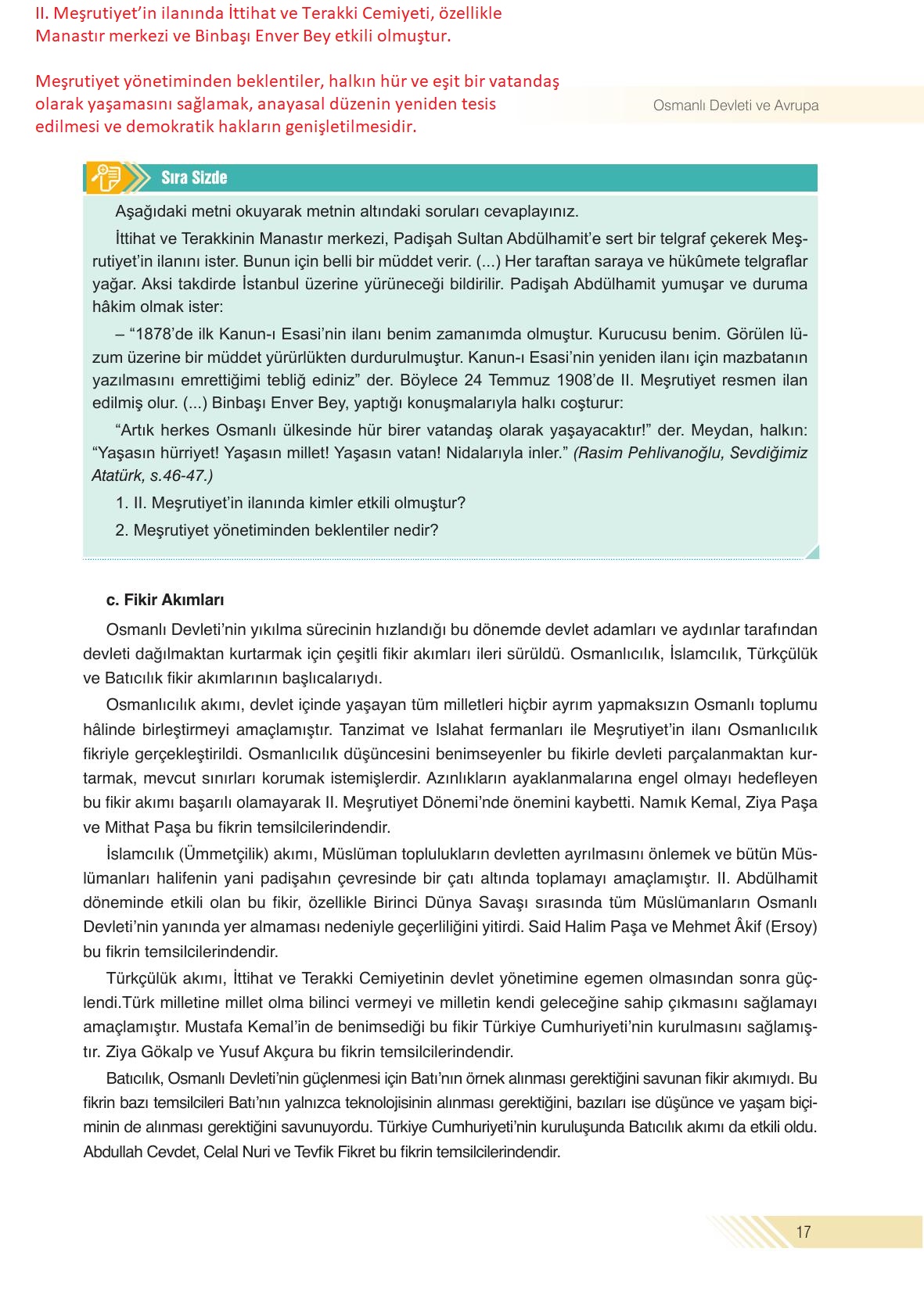 8. Sınıf Semih Ofset SEK Yayınları İnkılap Tarihi Ders Kitabı Sayfa 17 Cevapları 8. Sınıf Semih Ofset SEK Yayınları İnkılap Tarihi Ders Kitabı Sayfa 17 Cevapları
