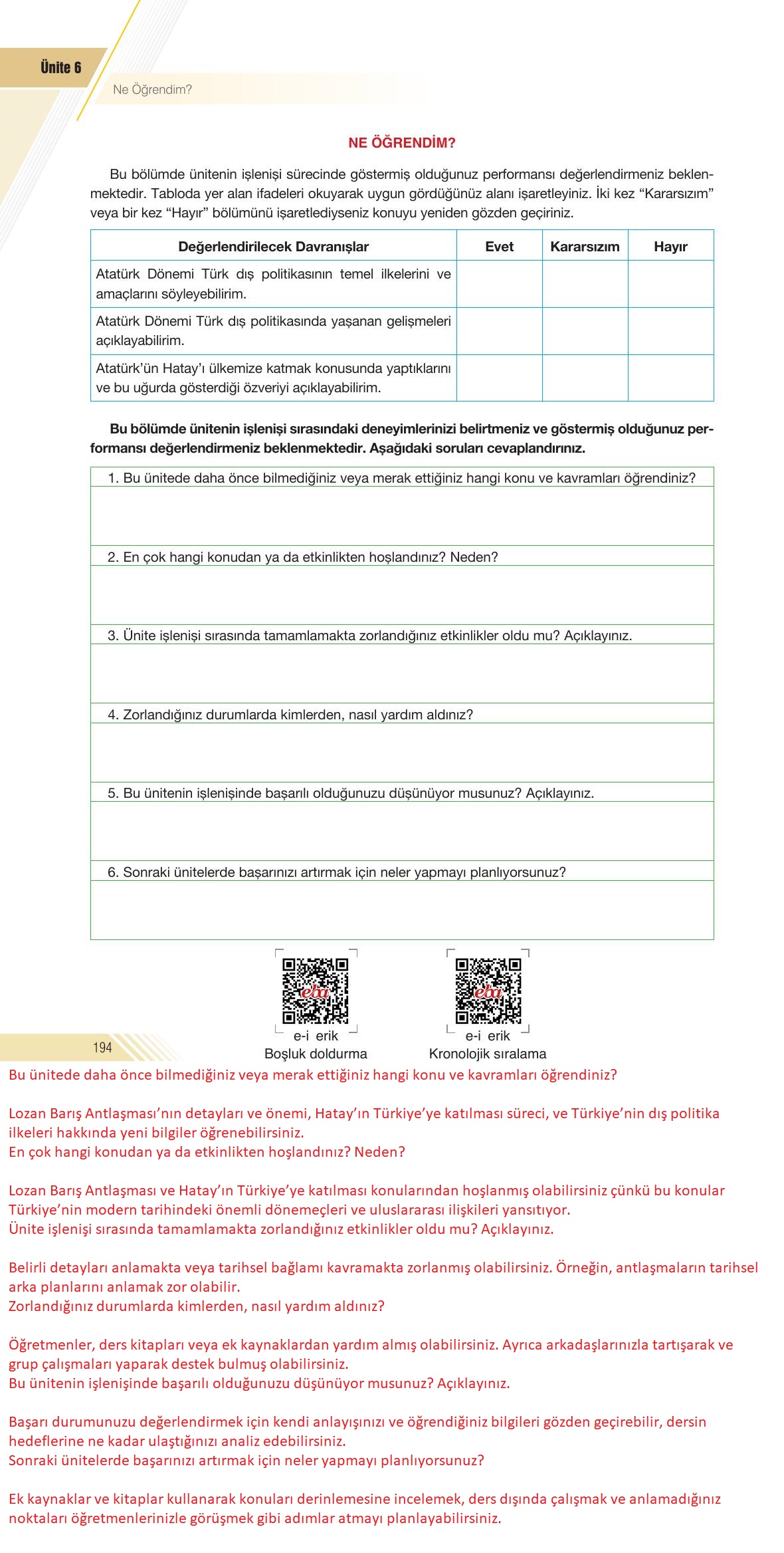 8. Sınıf Semih Ofset SEK Yayınları İnkılap Tarihi Ders Kitabı Sayfa 194 Cevapları 8. Sınıf Semih Ofset SEK Yayınları İnkılap Tarihi Ders Kitabı Sayfa 194 Cevapları