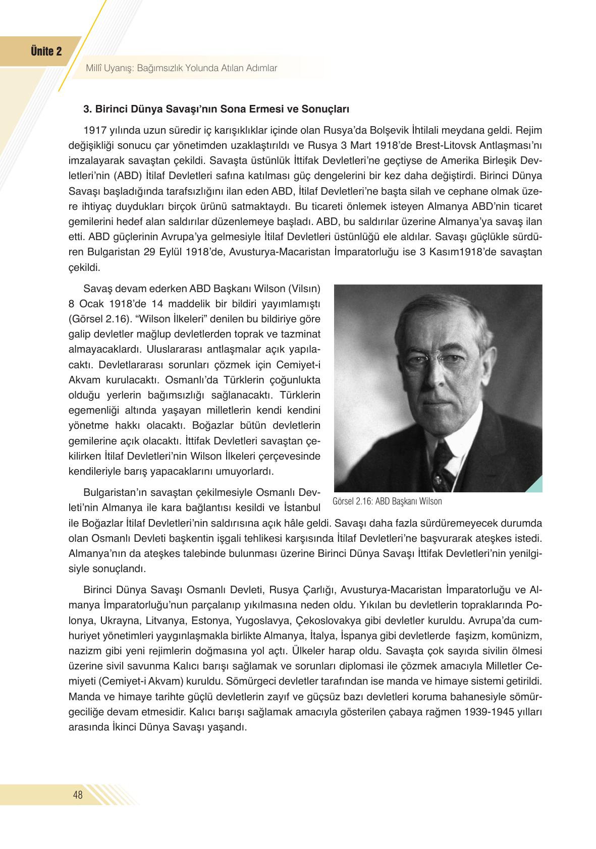 8. Sınıf Semih Ofset SEK Yayınları İnkılap Tarihi Ders Kitabı Sayfa 48 Cevapları