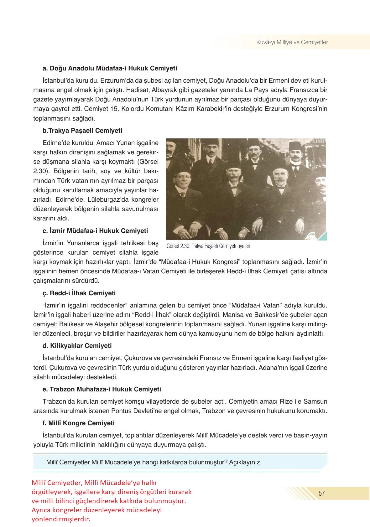 8. Sınıf Semih Ofset SEK Yayınları İnkılap Tarihi Ders Kitabı Sayfa 57 Cevapları 8. Sınıf Semih Ofset SEK Yayınları İnkılap Tarihi Ders Kitabı Sayfa 57 Cevapları