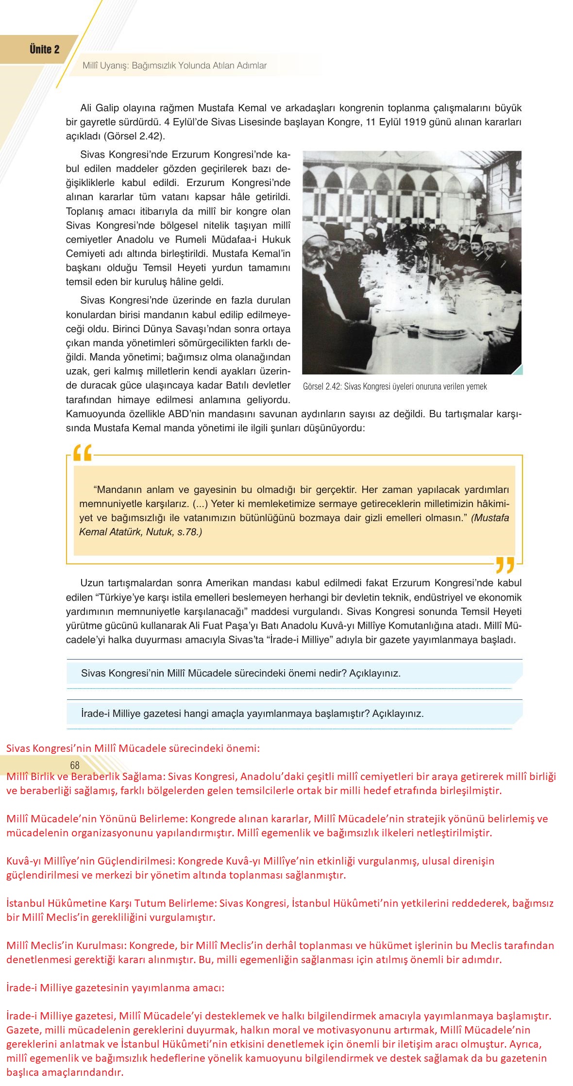 8. Sınıf Semih Ofset SEK Yayınları İnkılap Tarihi Ders Kitabı Sayfa 68 Cevapları 8. Sınıf Semih Ofset SEK Yayınları İnkılap Tarihi Ders Kitabı Sayfa 68 Cevapları