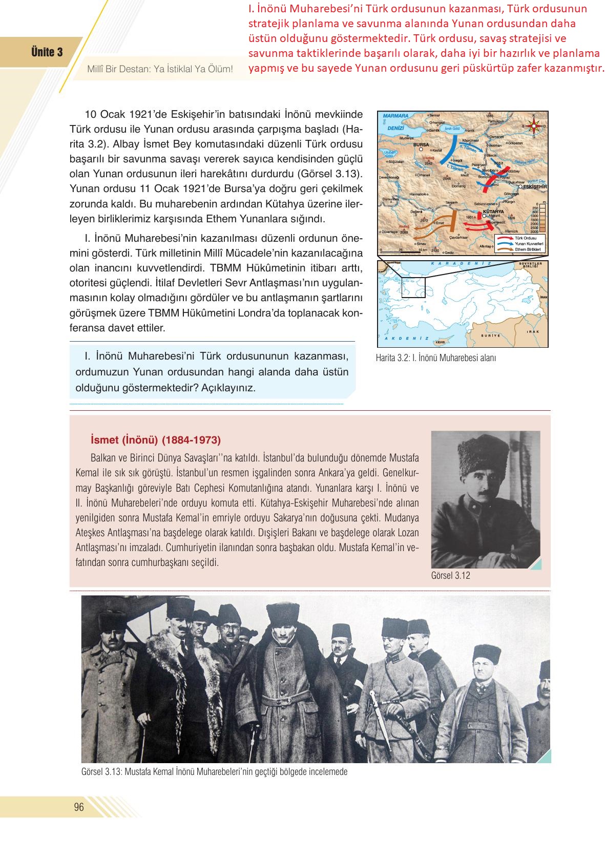 8. Sınıf Semih Ofset SEK Yayınları İnkılap Tarihi Ders Kitabı Sayfa 96 Cevapları 8. Sınıf Semih Ofset SEK Yayınları İnkılap Tarihi Ders Kitabı Sayfa 96 Cevapları