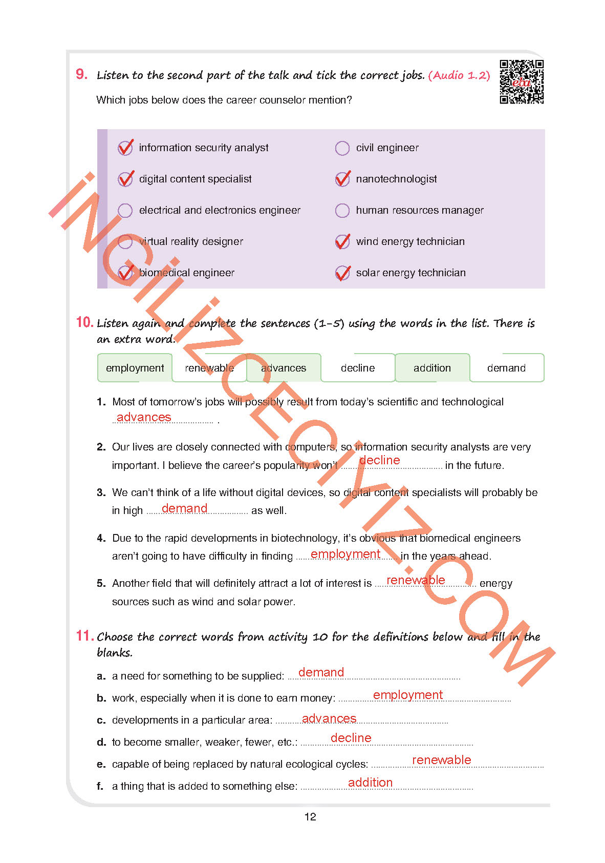 11. Sınıf Yıldırım Yayınları İngilizce Ders Kitabı Sayfa 12 Cevapları 11. Sınıf Yıldırım Yayınları İngilizce Ders Kitabı Sayfa 12 Cevapları