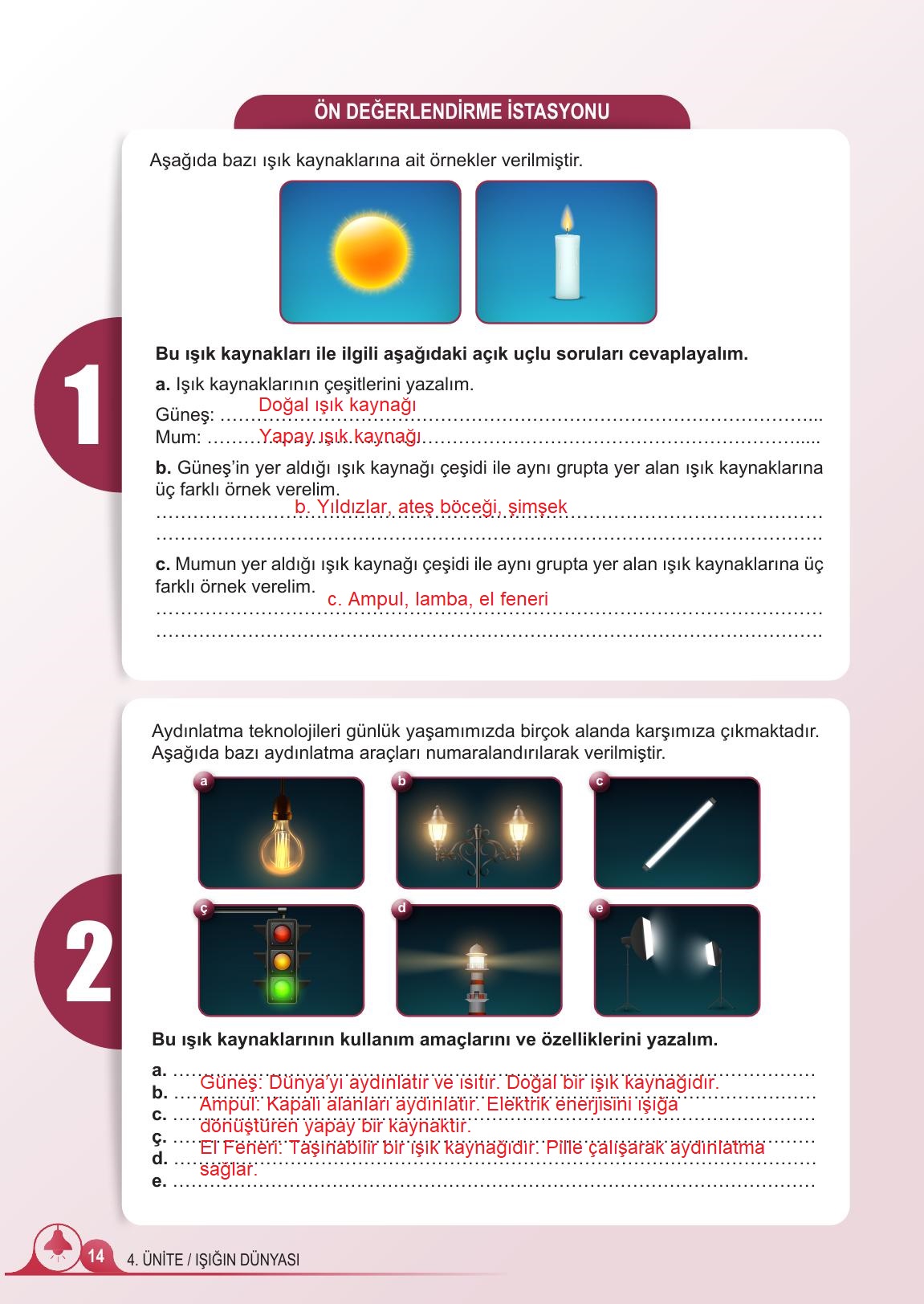5. Sınıf Meb Yayınları 2. Kitap Fen Bilimleri Ders Kitabı Sayfa 14 Cevapları 5. Sınıf Meb Yayınları 2. Kitap Fen Bilimleri Ders Kitabı Sayfa 14 Cevapları