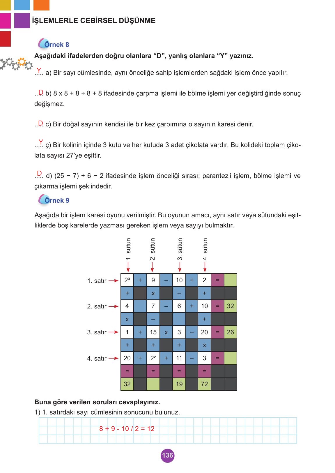 5. Sınıf Meb Yayınları 2. Kitap Matematik Ders Kitabı Sayfa 136 Cevapları 5. Sınıf Meb Yayınları 2. Kitap Matematik Ders Kitabı Sayfa 136 Cevapları