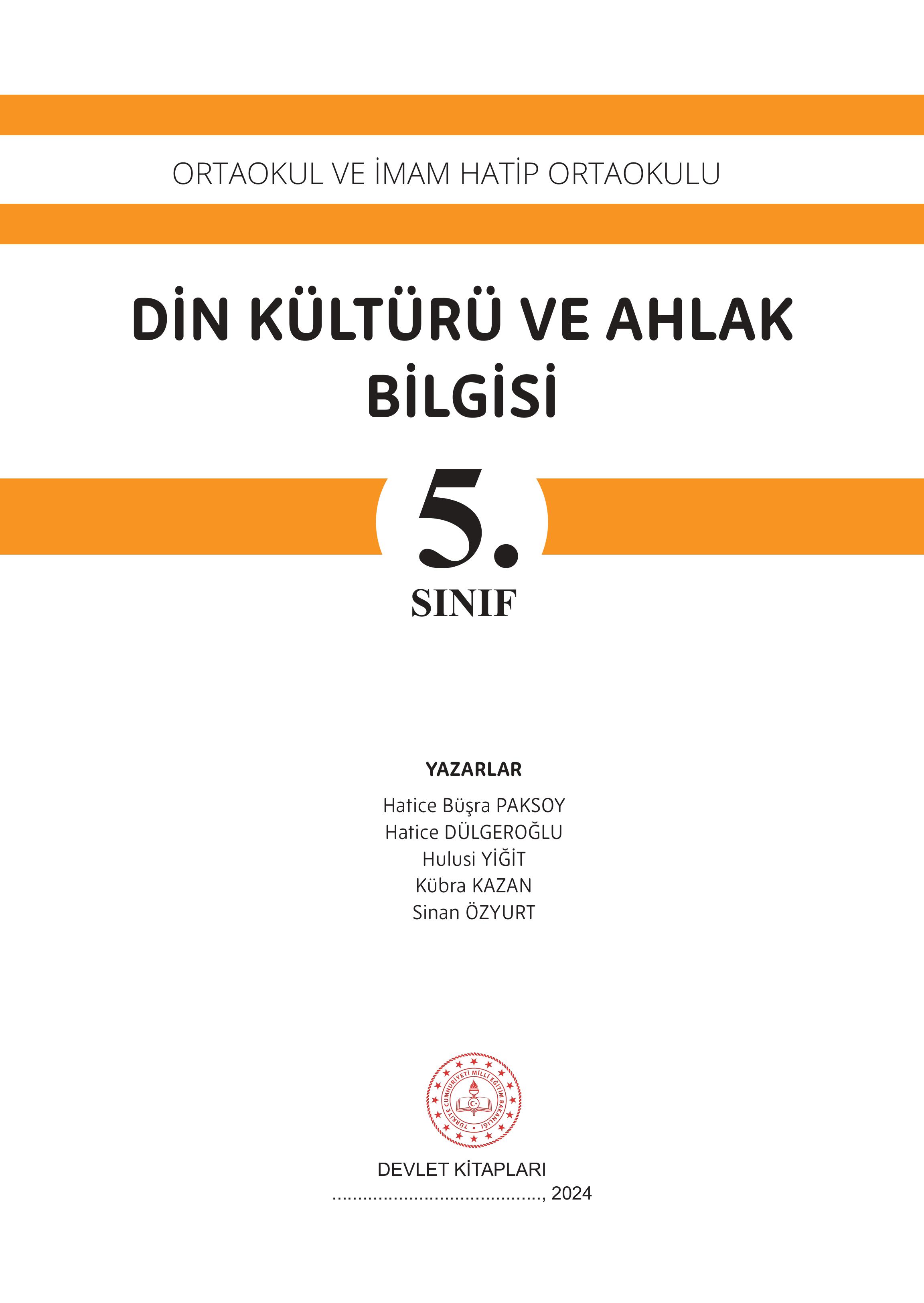 5. Sınıf Meb Yayınları Din Kültürü Ve Ahlak Bilgisi Ders Kitabı Sayfa 1 Cevapları