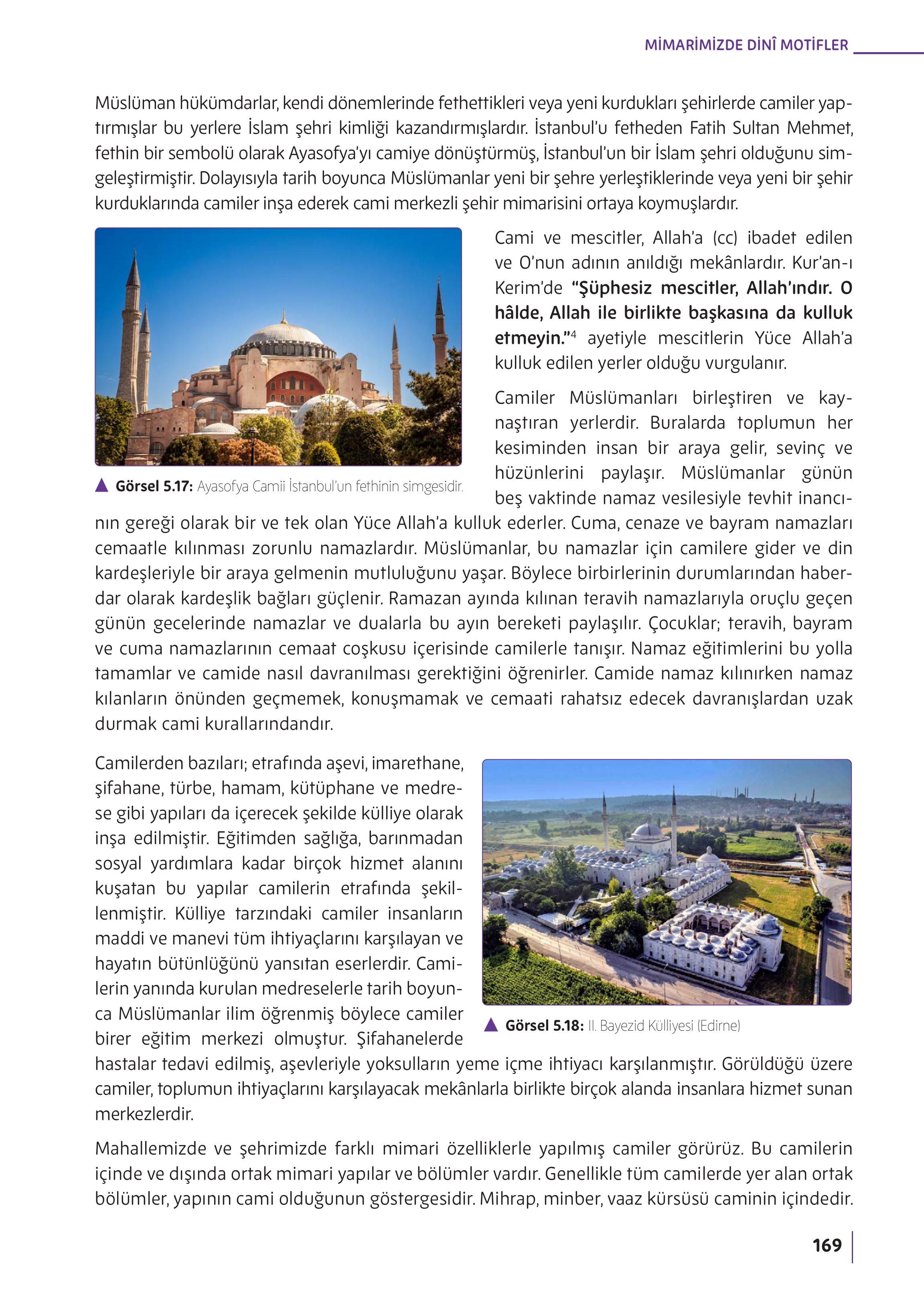 5. Sınıf Meb Yayınları Din Kültürü Ve Ahlak Bilgisi Ders Kitabı Sayfa 169 Cevapları