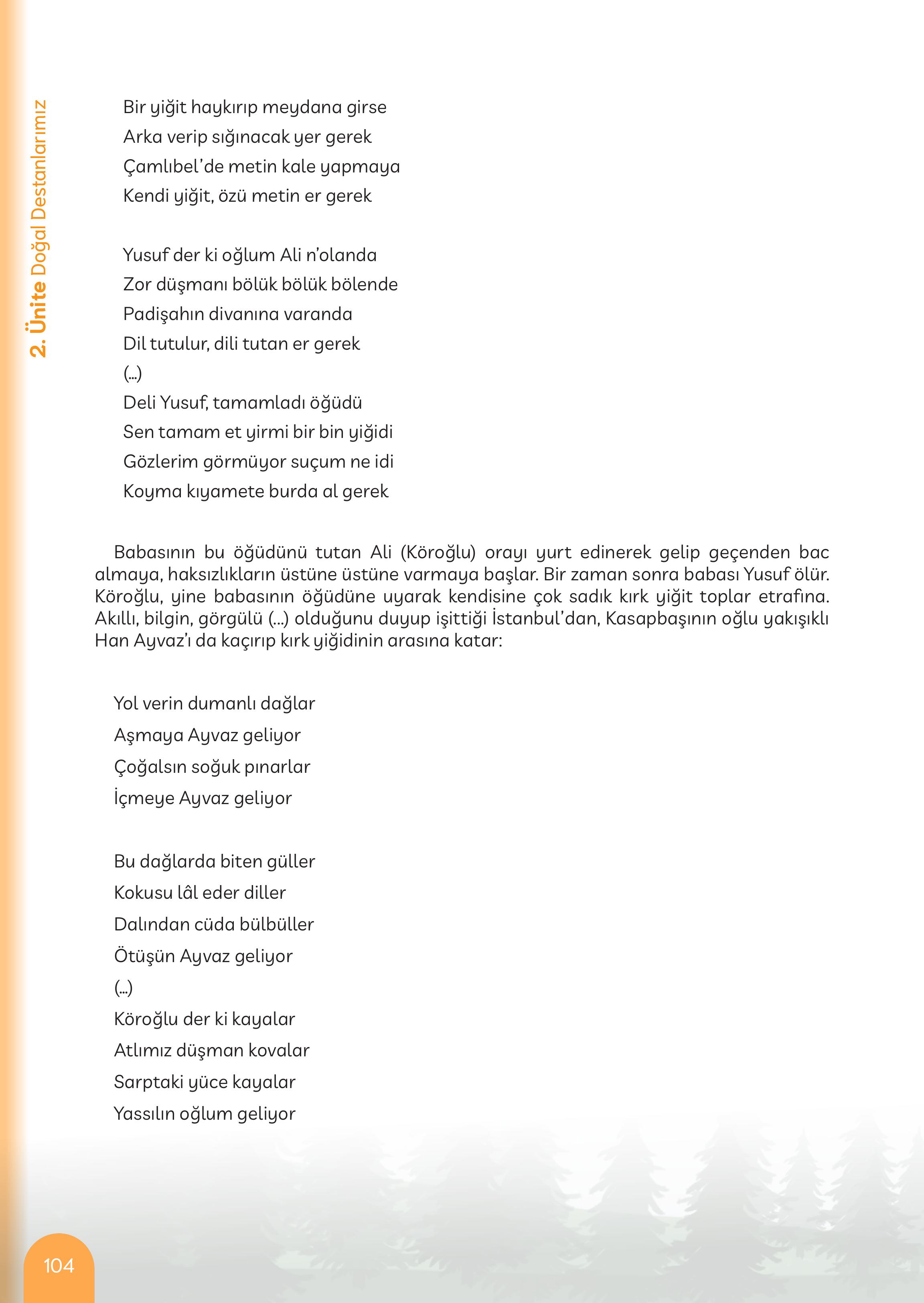 5. Sınıf Meb Yayınları Masal Ve Destanlarımız Ders Kitabı Sayfa 105 Cevapları