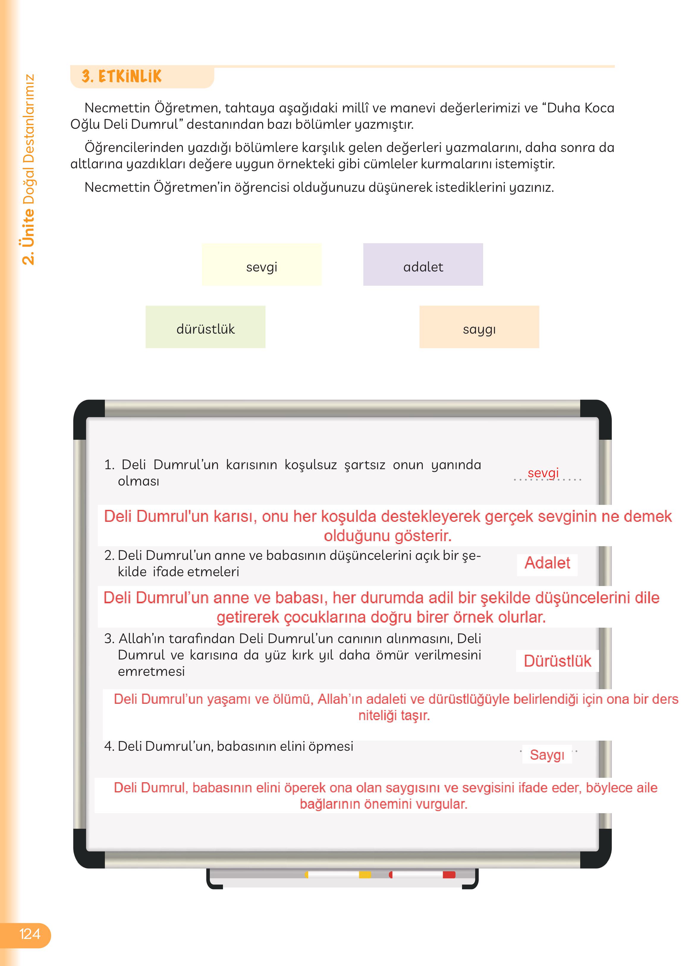 5. Sınıf Meb Yayınları Masal Ve Destanlarımız Ders Kitabı Sayfa 125 Cevapları