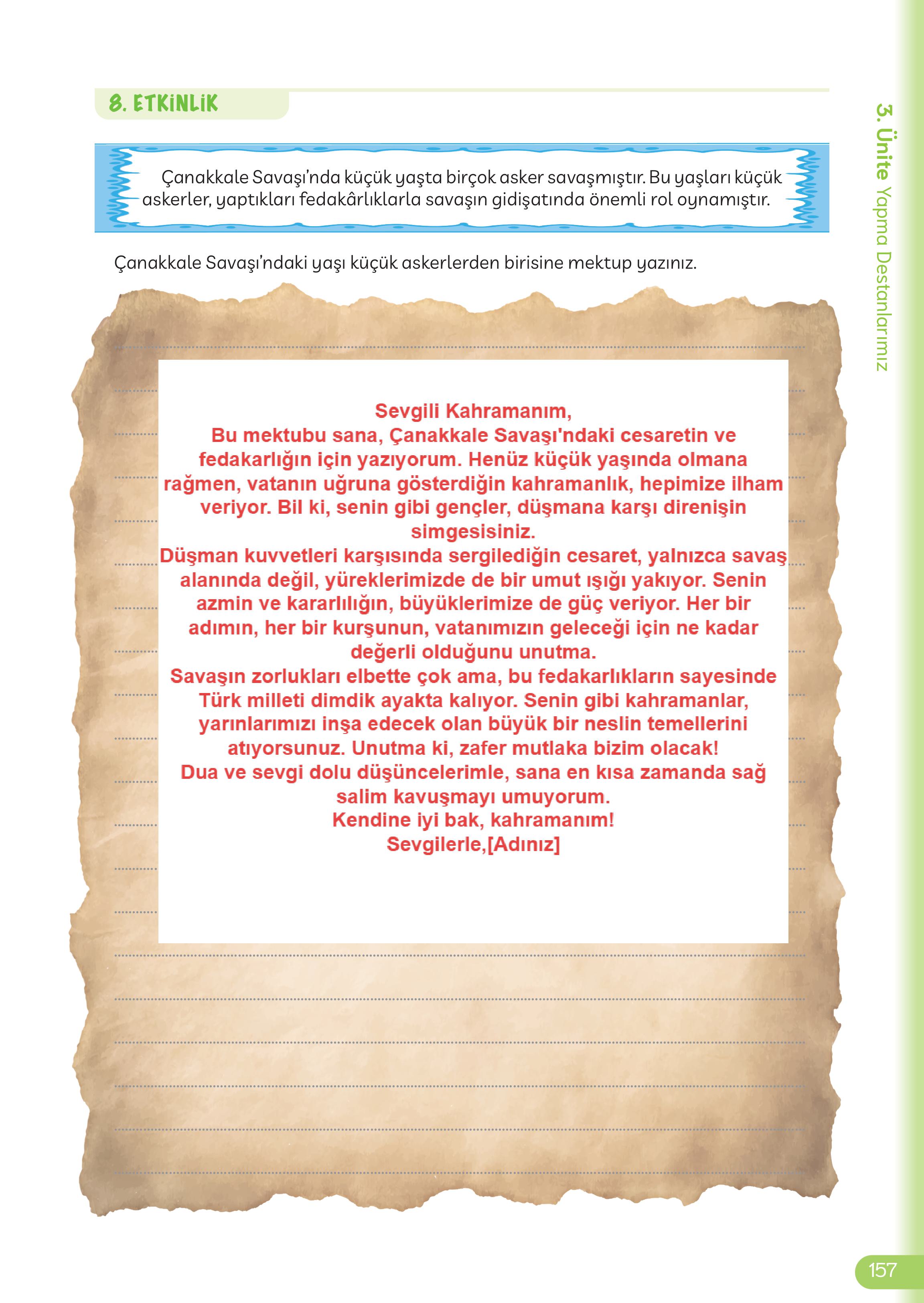 5. Sınıf Meb Yayınları Masal Ve Destanlarımız Ders Kitabı Sayfa 158 Cevapları