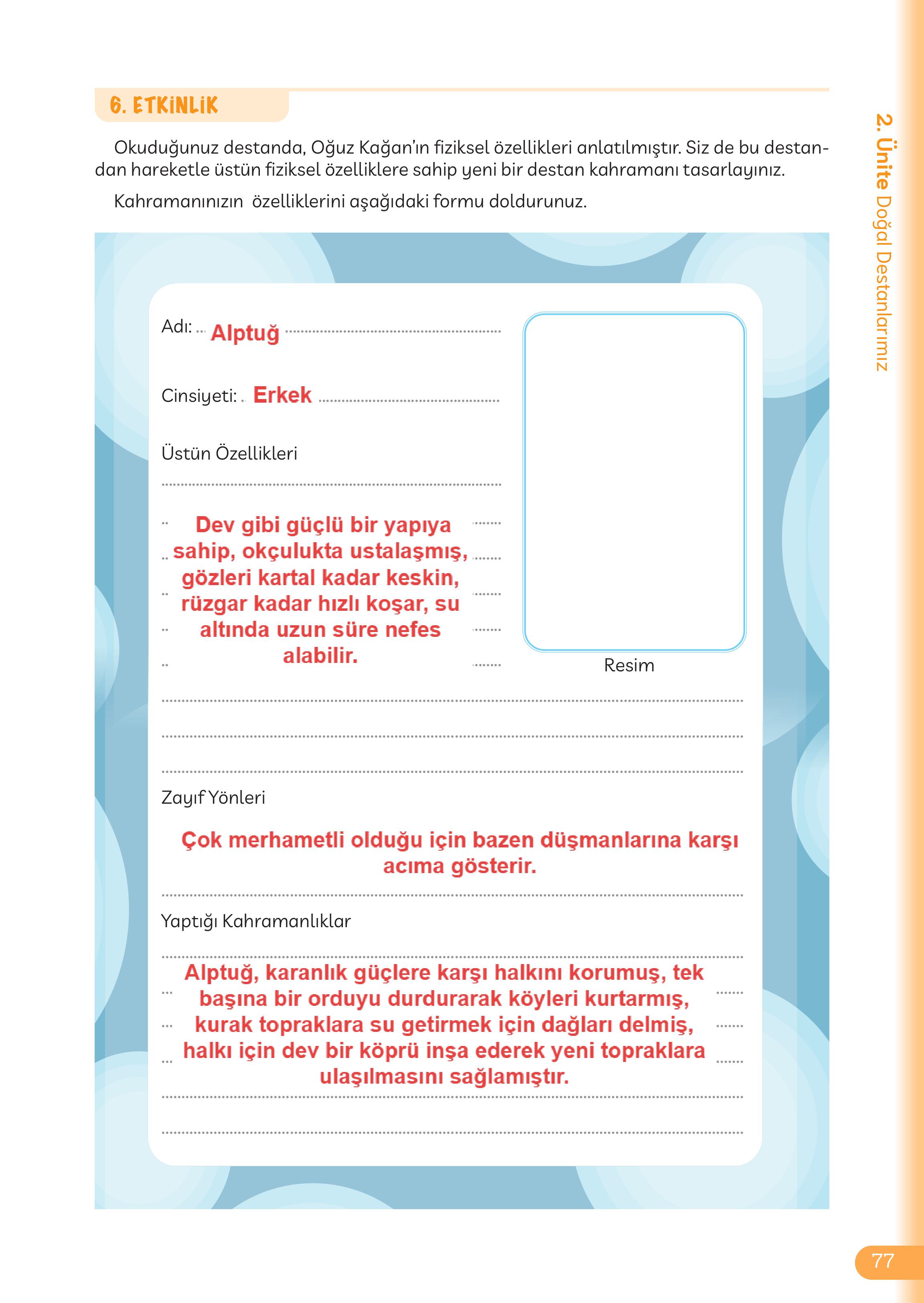 5. Sınıf Meb Yayınları Masal Ve Destanlarımız Ders Kitabı Sayfa 78 Cevapları