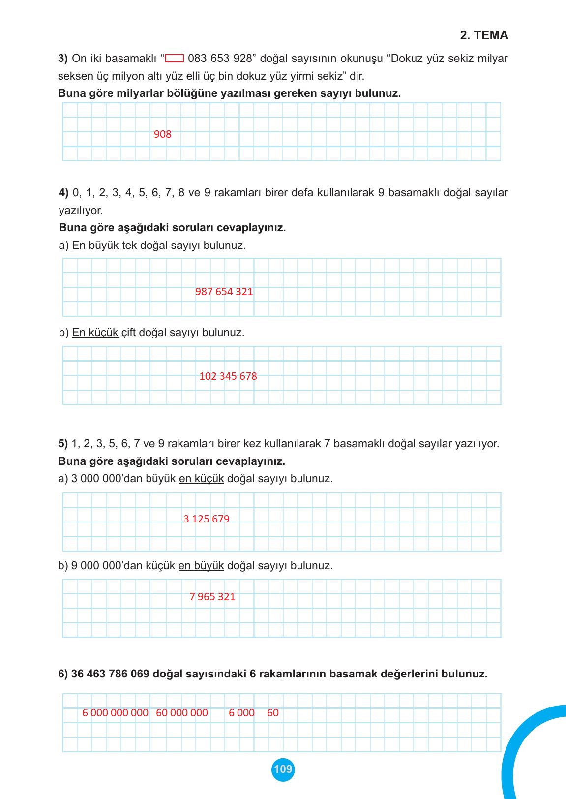5. Sınıf Meb Yayınları Matematik Ders Kitabı Sayfa 109 Cevapları