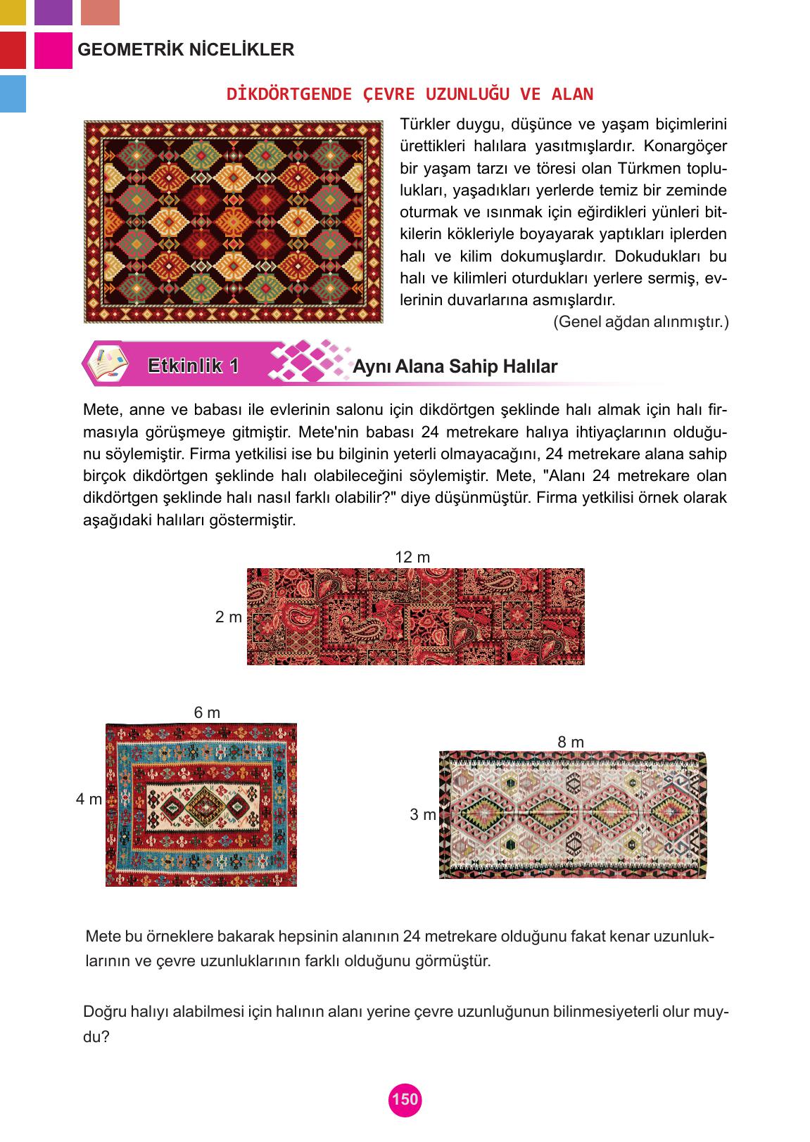 5. Sınıf Meb Yayınları Matematik Ders Kitabı Sayfa 150 Cevapları