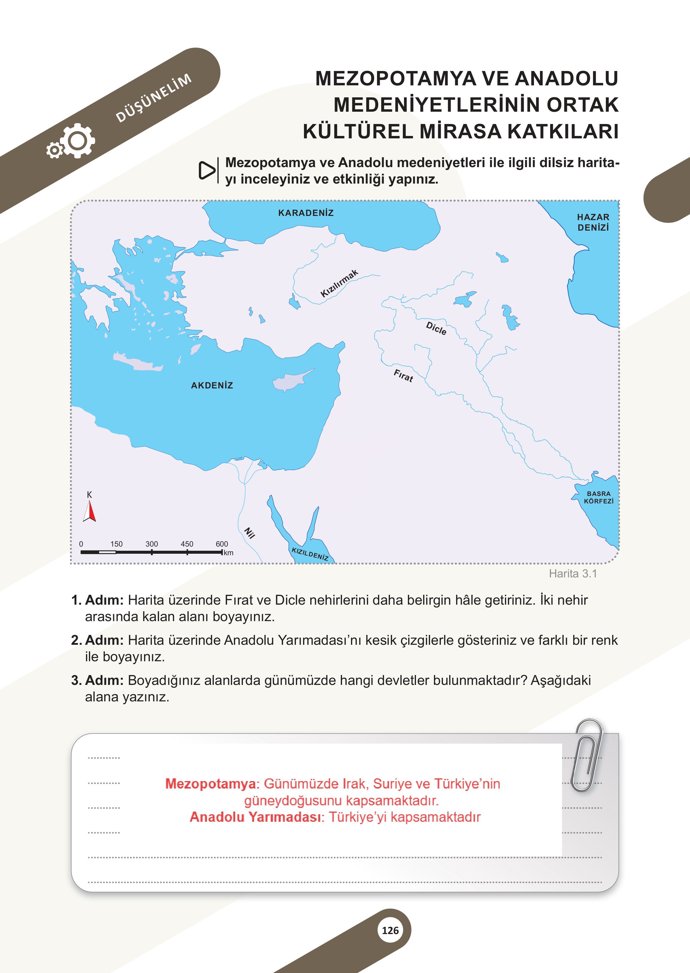 5. Sınıf Meb Yayınları Sosyal Bilgiler Ders Kitabı Sayfa 126 Cevapları