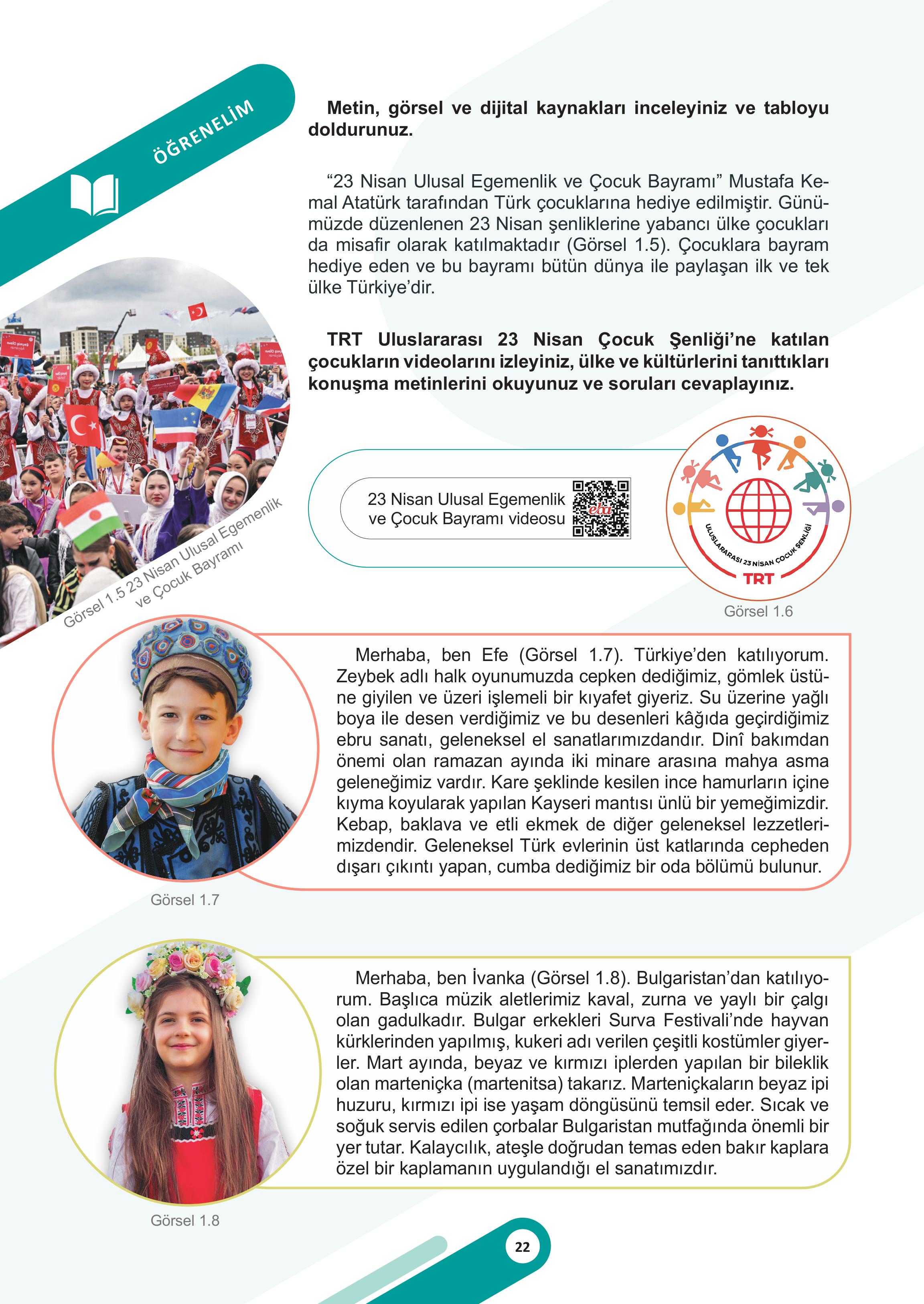 5. Sınıf Meb Yayınları Sosyal Bilgiler Ders Kitabı Sayfa 22 Cevapları