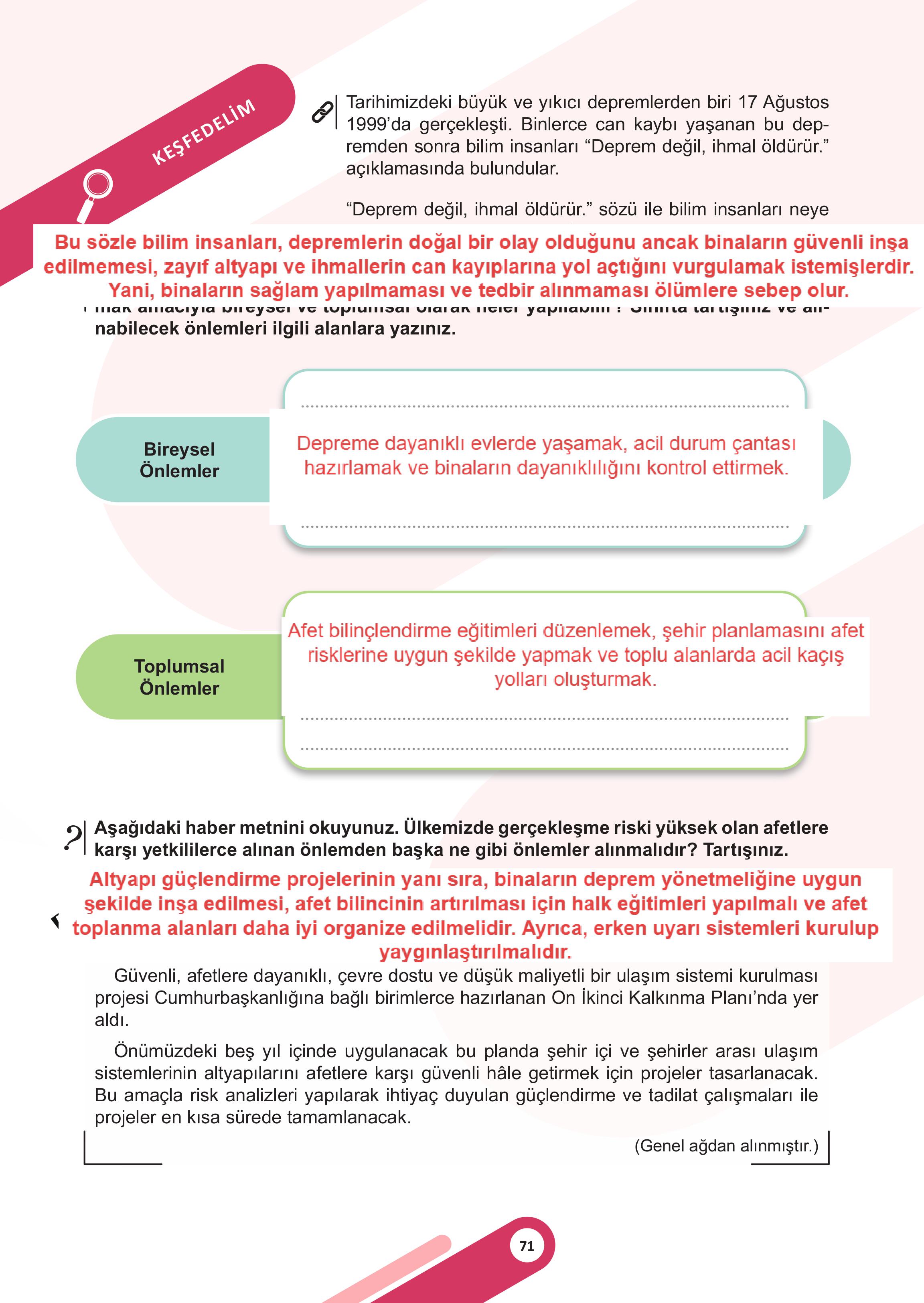 5. Sınıf Meb Yayınları Sosyal Bilgiler Ders Kitabı Sayfa 71 Cevapları 5. Sınıf Meb Yayınları Sosyal Bilgiler Ders Kitabı Sayfa 71 Cevapları