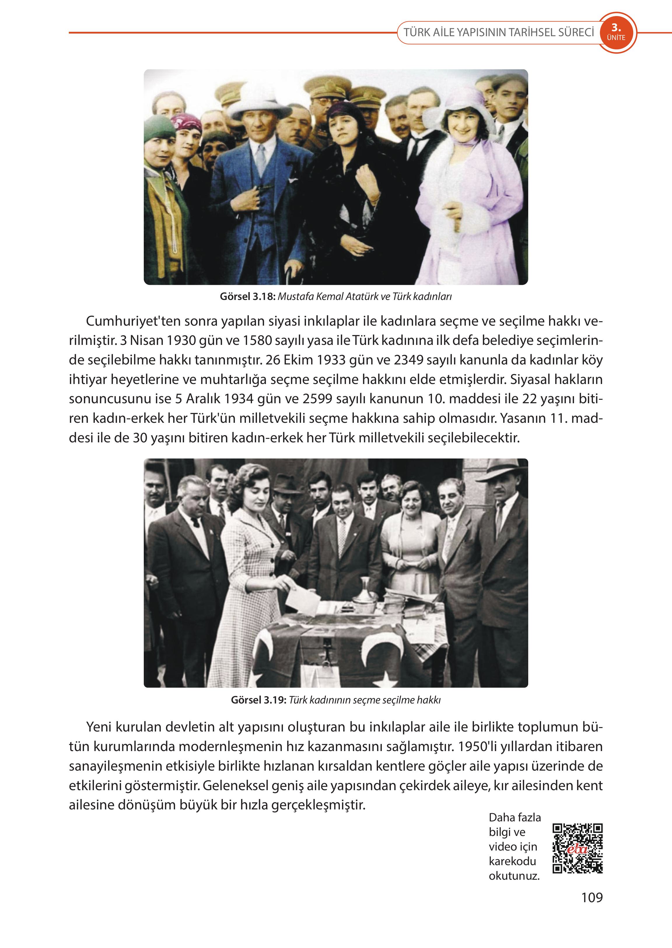 5. Sınıf Meb Yayınları Türk Sosyal Hayatında Aile Ders Kitabı Sayfa 109 Cevapları