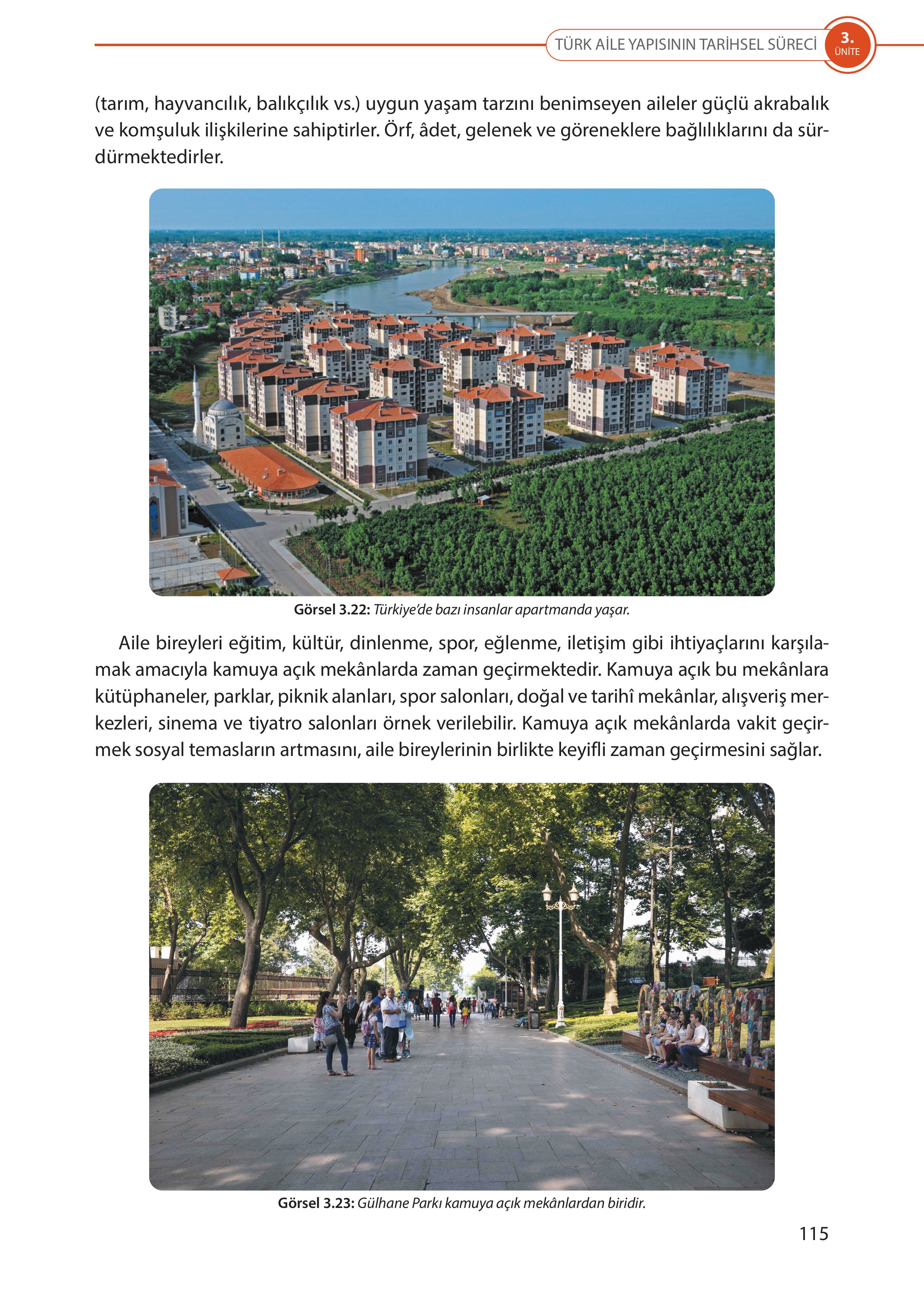 5. Sınıf Meb Yayınları Türk Sosyal Hayatında Aile Ders Kitabı Sayfa 115 Cevapları