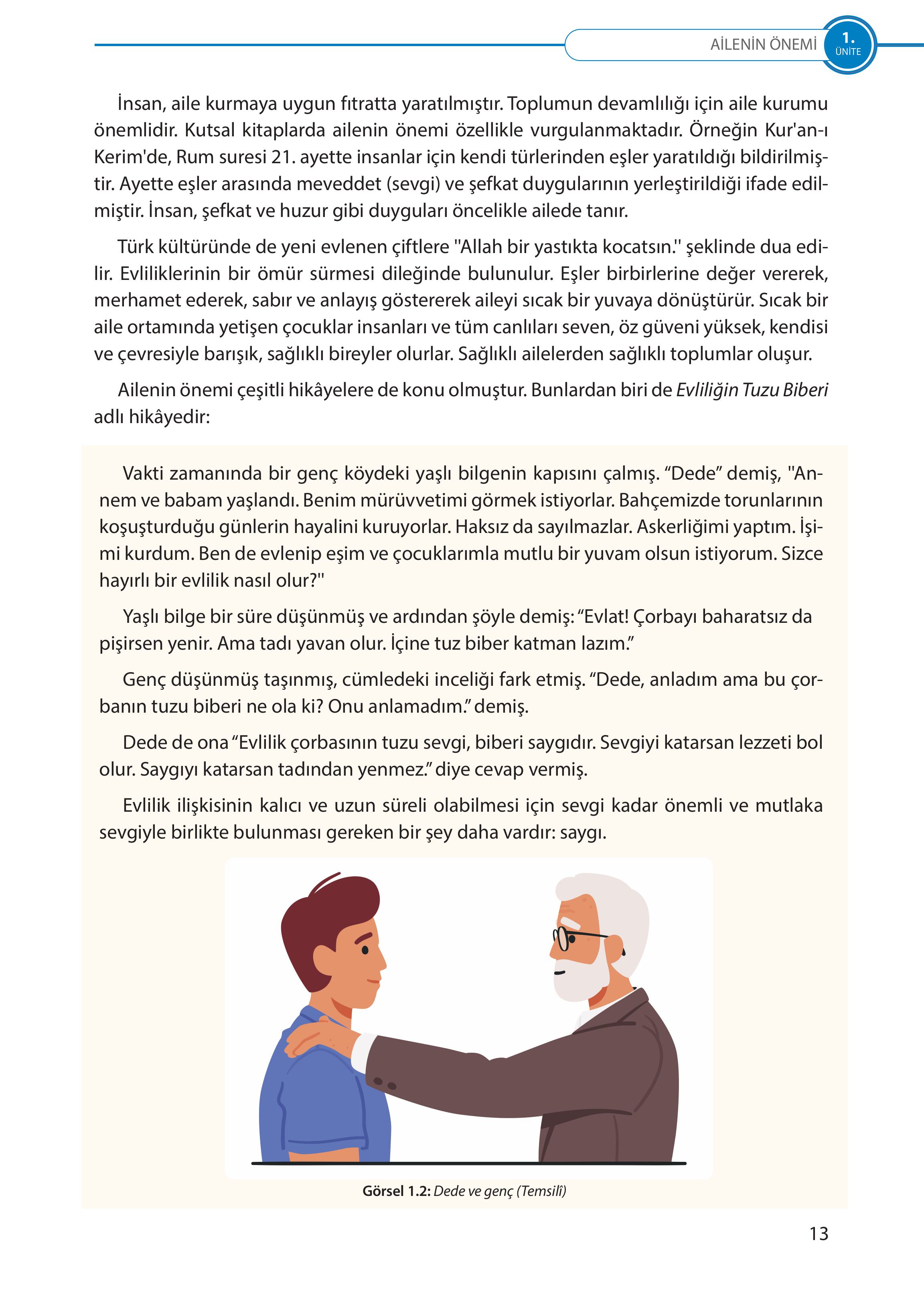 5. Sınıf Meb Yayınları Türk Sosyal Hayatında Aile Ders Kitabı Sayfa 13 Cevapları