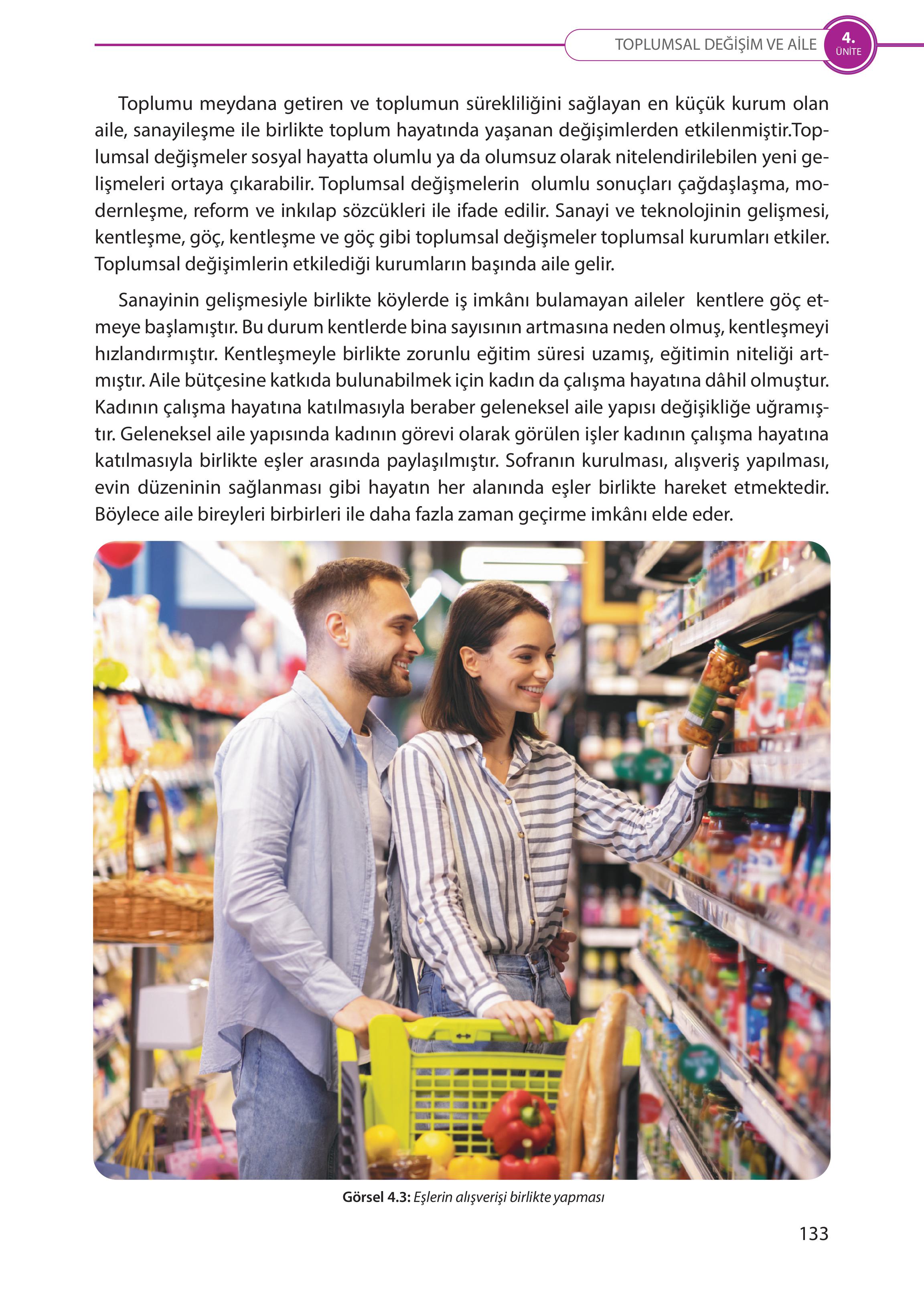 5. Sınıf Meb Yayınları Türk Sosyal Hayatında Aile Ders Kitabı Sayfa 133 Cevapları