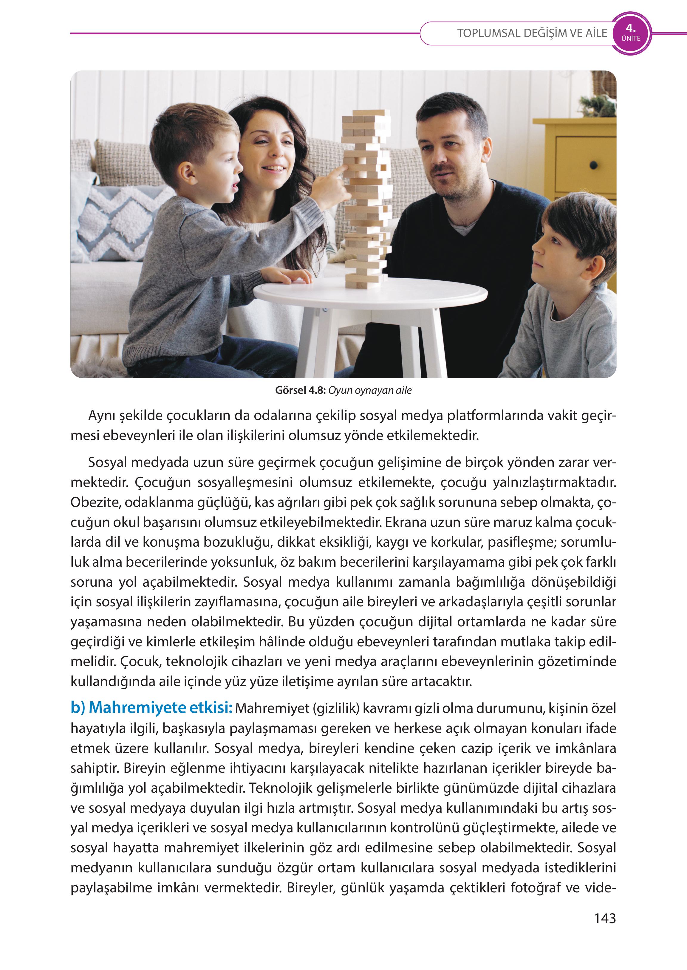 5. Sınıf Meb Yayınları Türk Sosyal Hayatında Aile Ders Kitabı Sayfa 143 Cevapları 5. Sınıf Meb Yayınları Türk Sosyal Hayatında Aile Ders Kitabı Sayfa 143 Cevapları