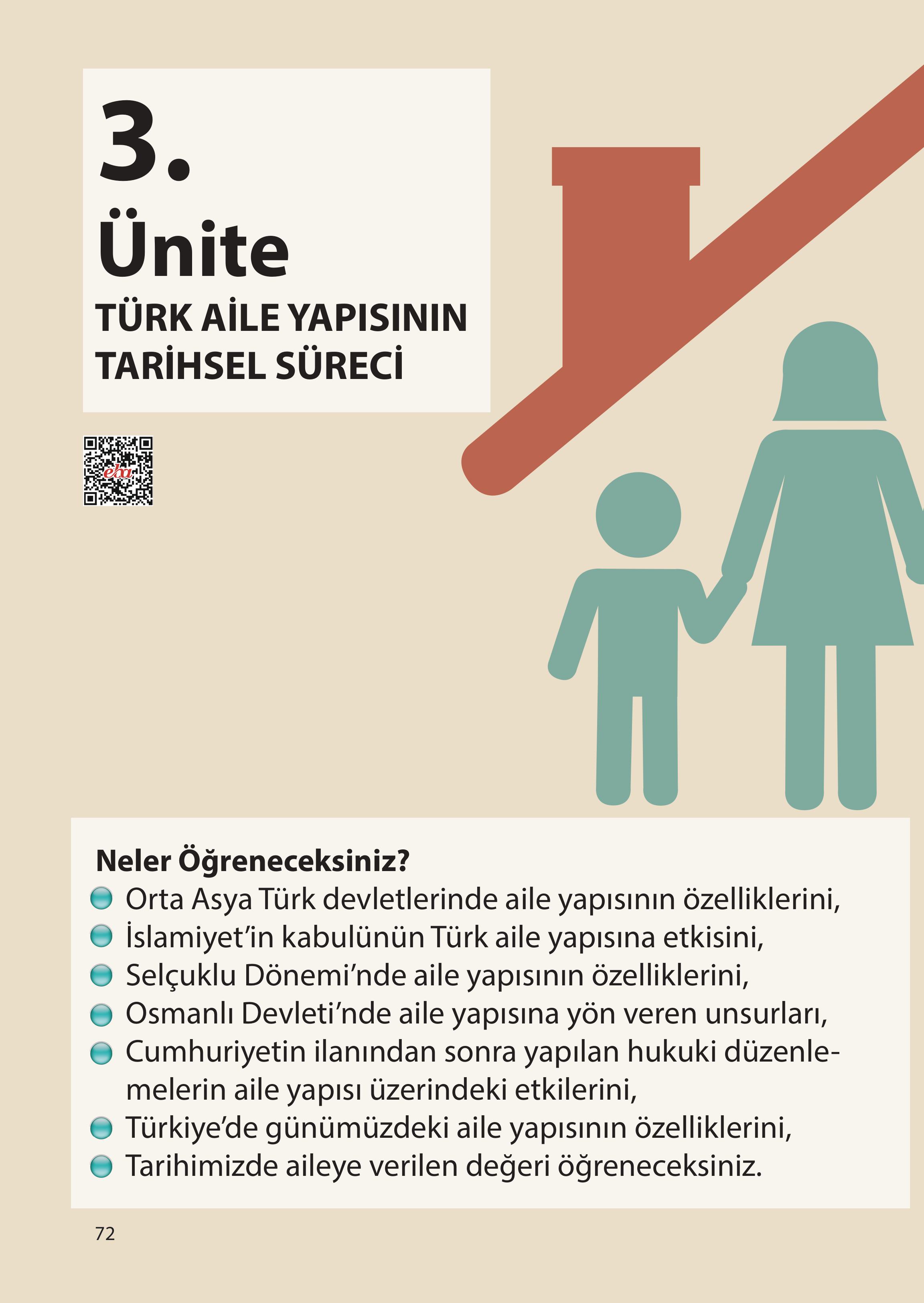 5. Sınıf Meb Yayınları Türk Sosyal Hayatında Aile Ders Kitabı Sayfa 72 Cevapları