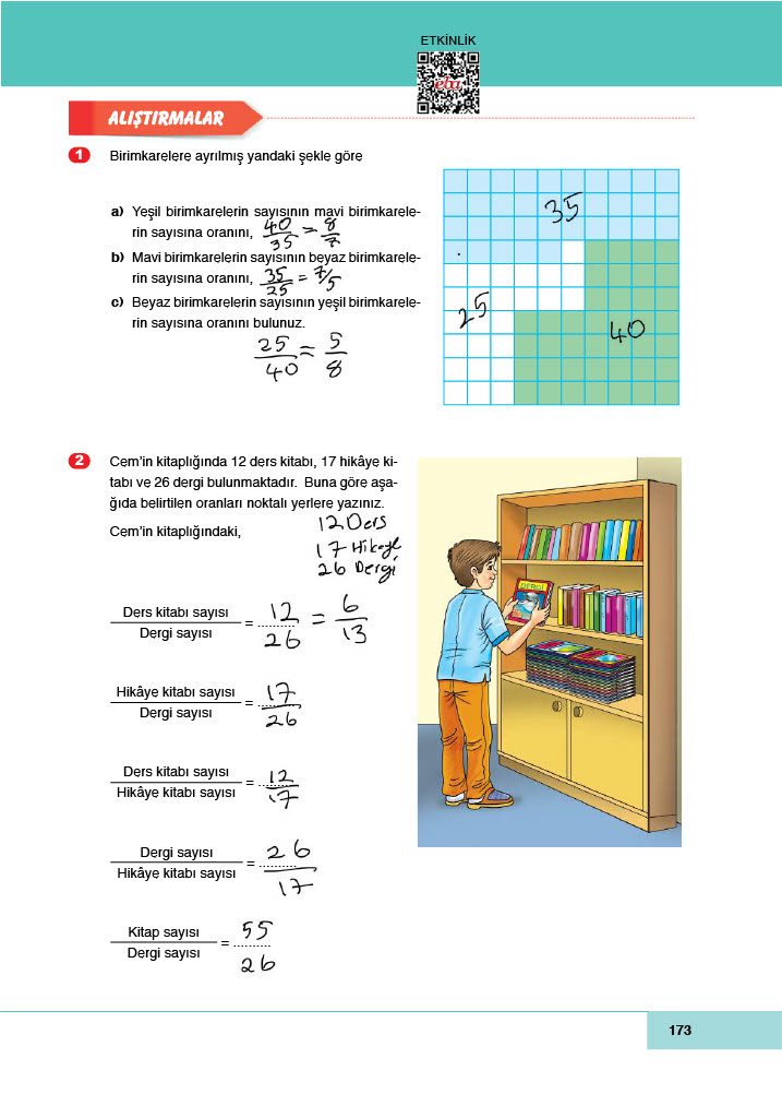 6. Sınıf Doğa Yayınları Matematik Ders Kitabı Sayfa 173 Cevapları 6. Sınıf Doğa Yayınları Matematik Ders Kitabı Sayfa 173 Cevapları
