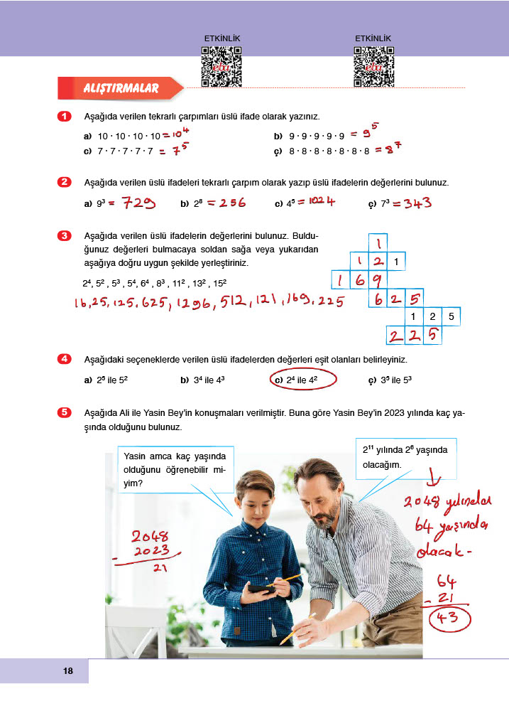 6. Sınıf Doğa Yayınları Matematik Ders Kitabı Sayfa 18 Cevapları 6. Sınıf Doğa Yayınları Matematik Ders Kitabı Sayfa 18 Cevapları