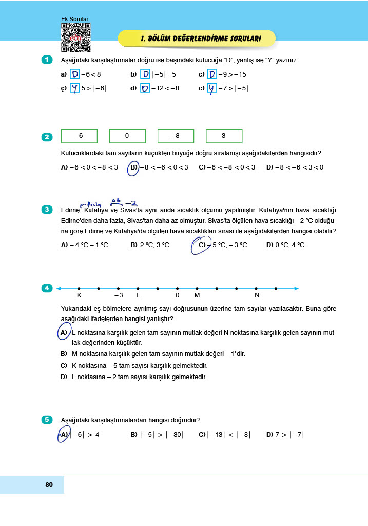 6. Sınıf Doğa Yayınları Matematik Ders Kitabı Sayfa 80 Cevapları 6. Sınıf Doğa Yayınları Matematik Ders Kitabı Sayfa 80 Cevapları