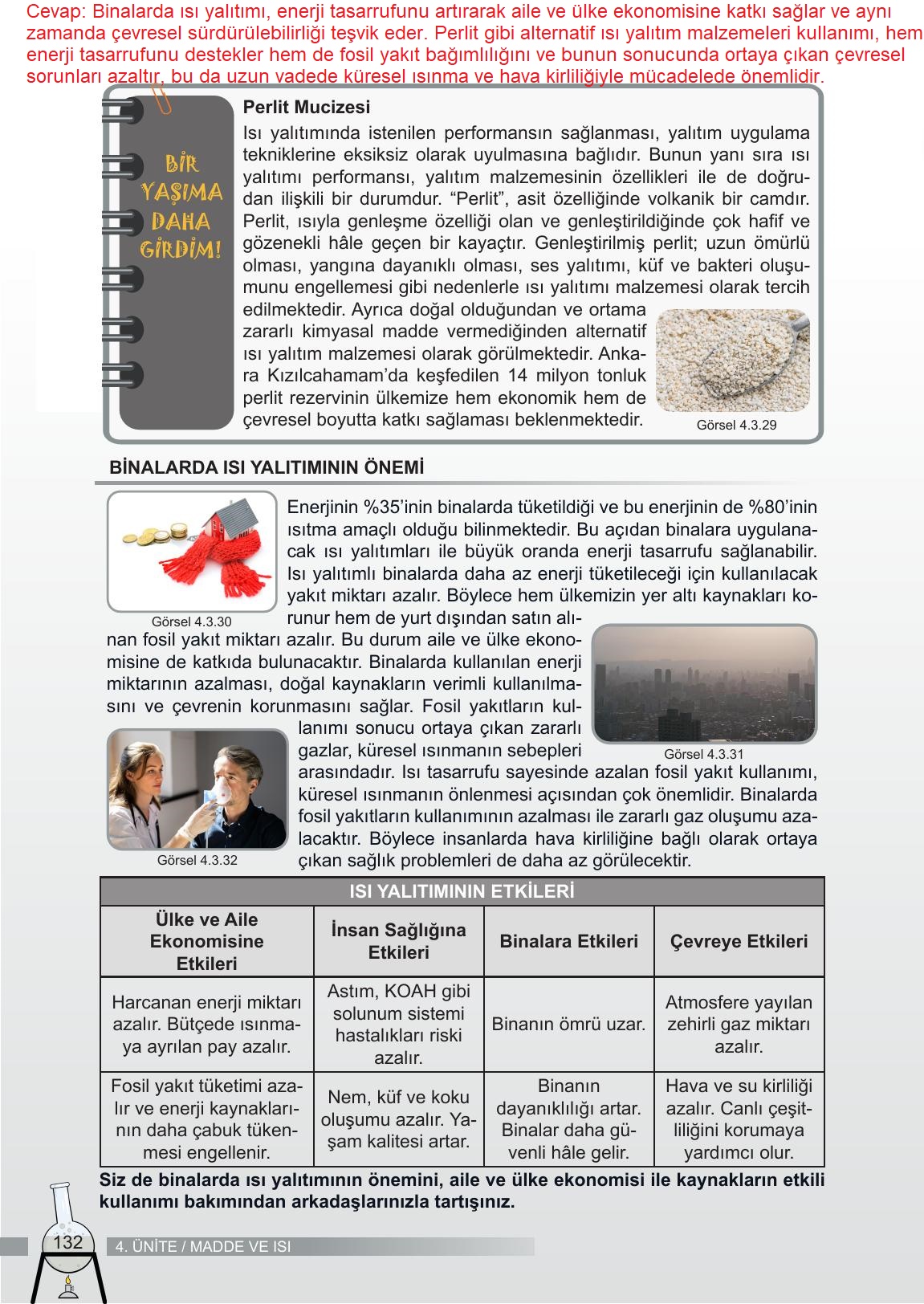 6. Sınıf Meb Yayınları Fen Bilimleri Ders Kitabı Sayfa 132 Cevapları