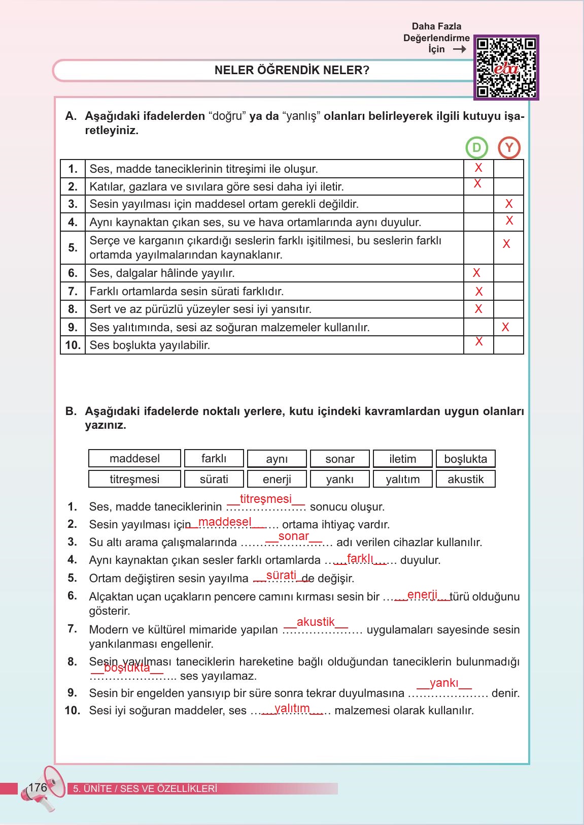 6. Sınıf Meb Yayınları Fen Bilimleri Ders Kitabı Sayfa 176 Cevapları 6. Sınıf Meb Yayınları Fen Bilimleri Ders Kitabı Sayfa 176 Cevapları